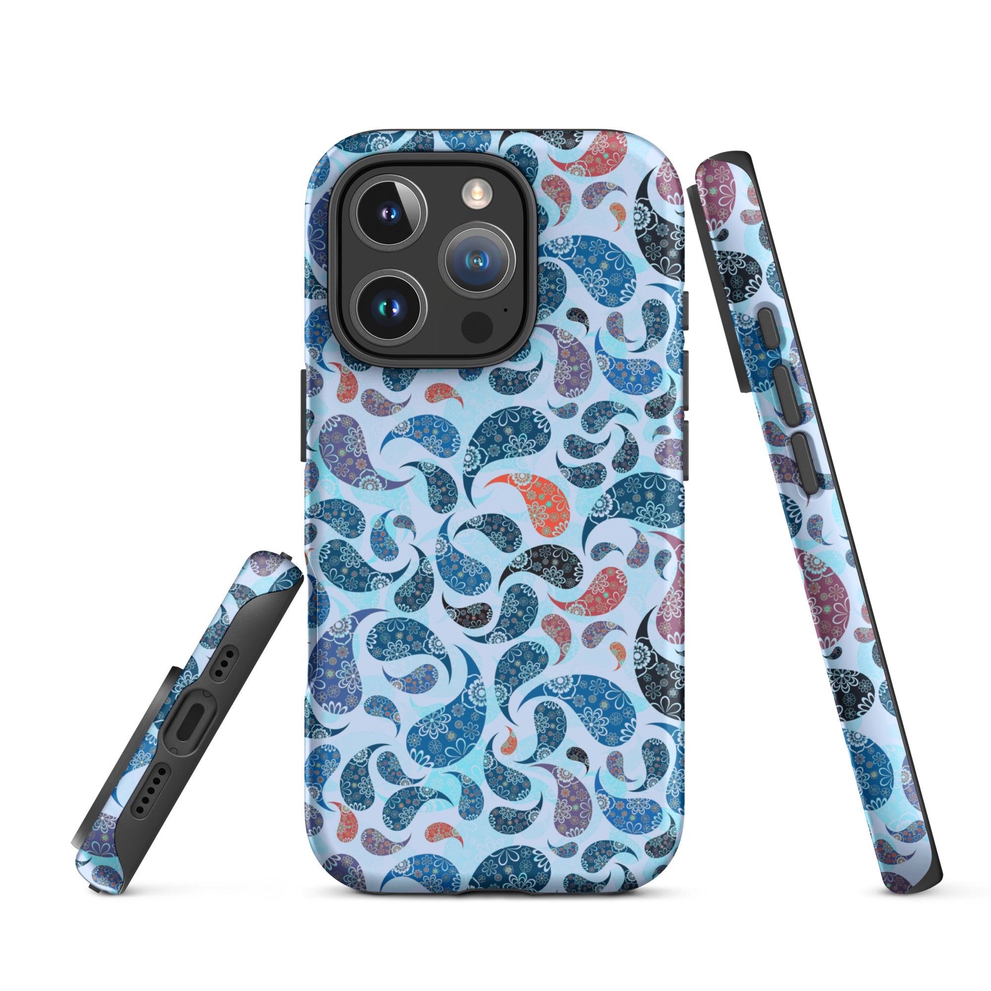 Tough Case for iPhone®- Paisley Blue