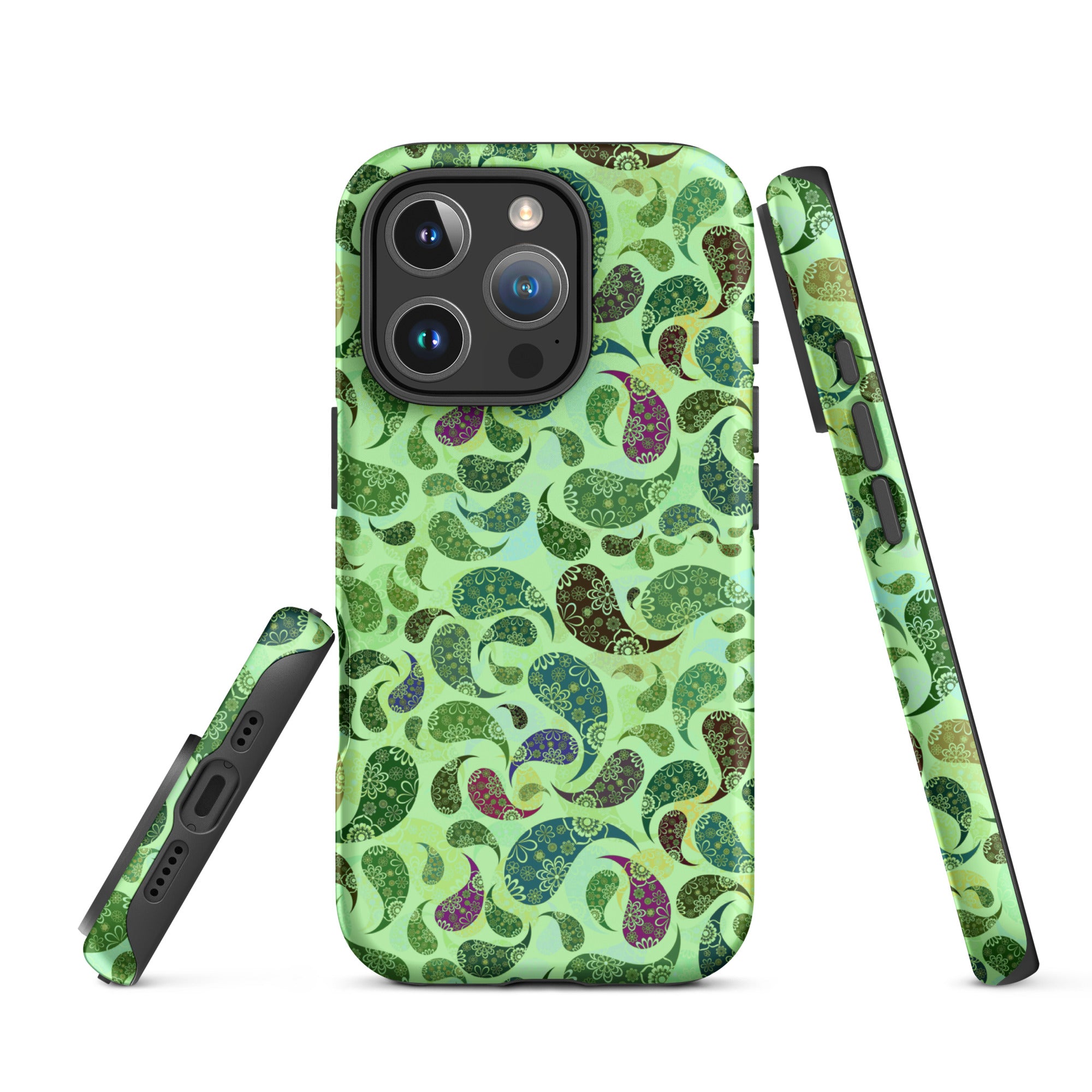 Tough Case for iPhone®- Paisley Green