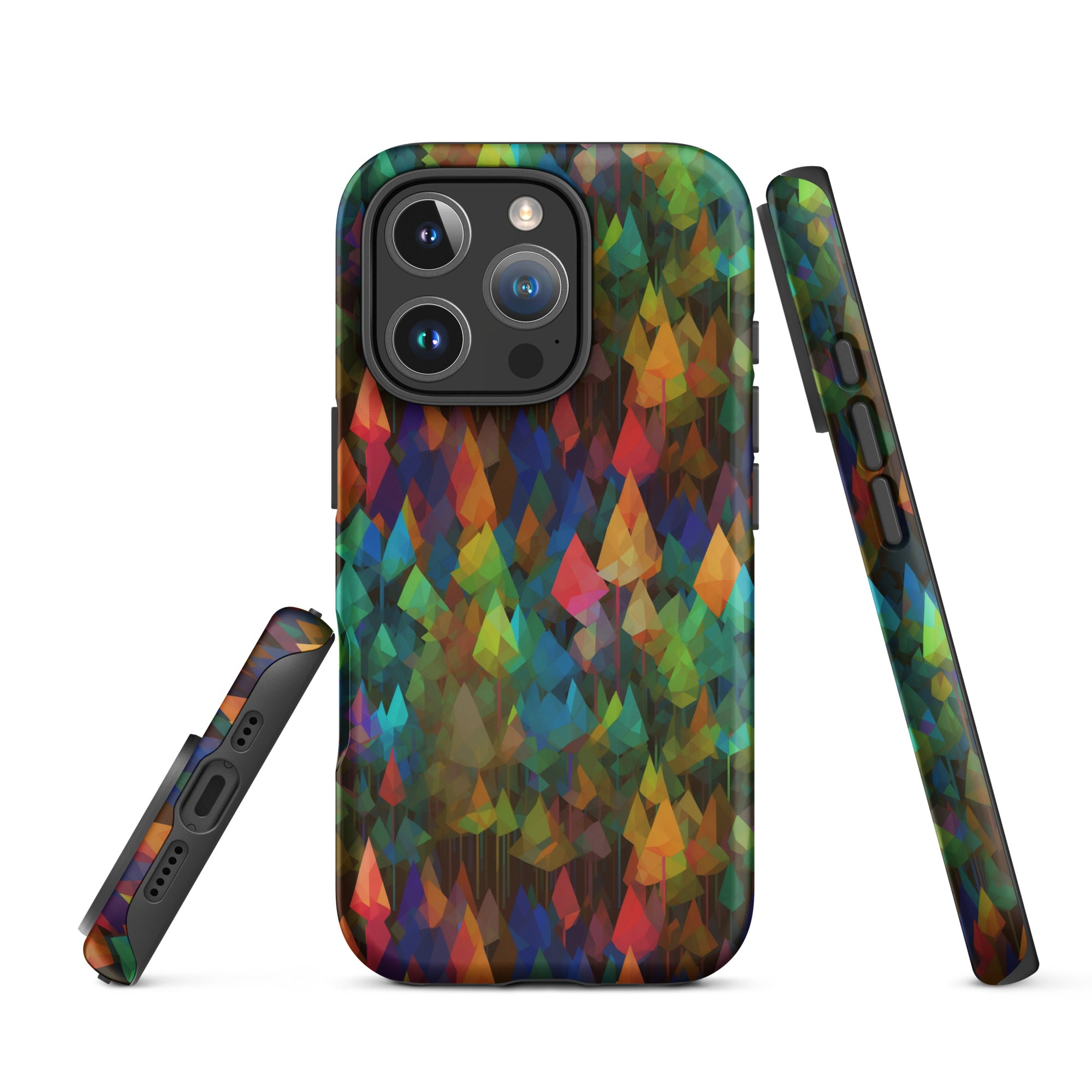 Tough Case for iPhone®- Rainbow Forest Pattern II