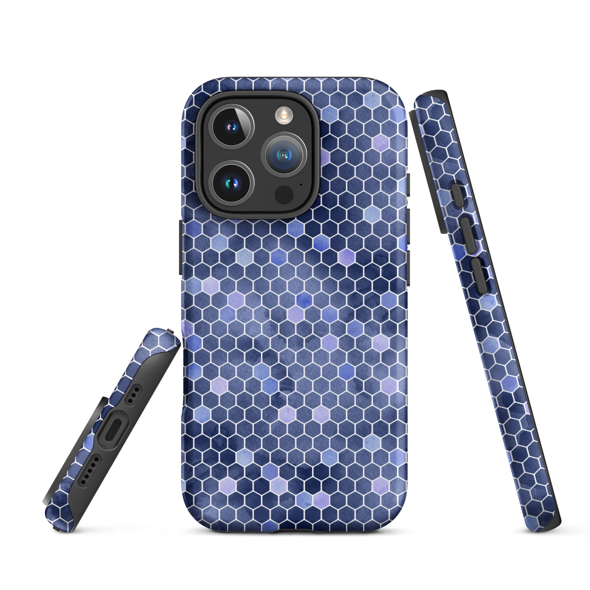 Tough Case for iPhone®- Honeycomb Blue