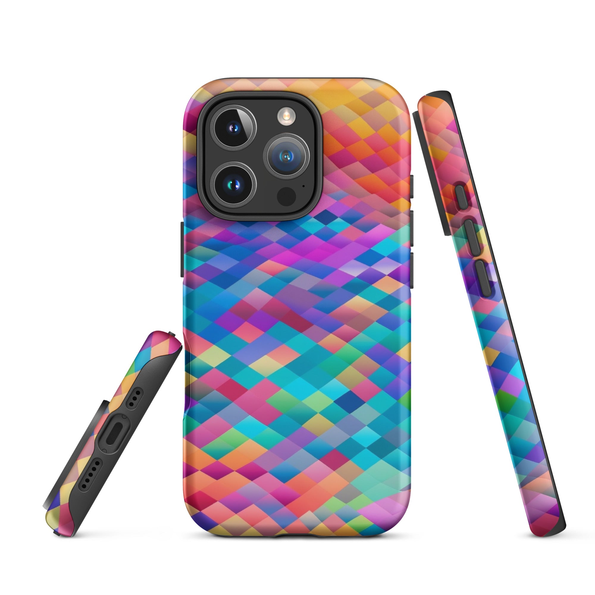 Tough Case for iPhone®- Rainbow Cloud Pattern IV