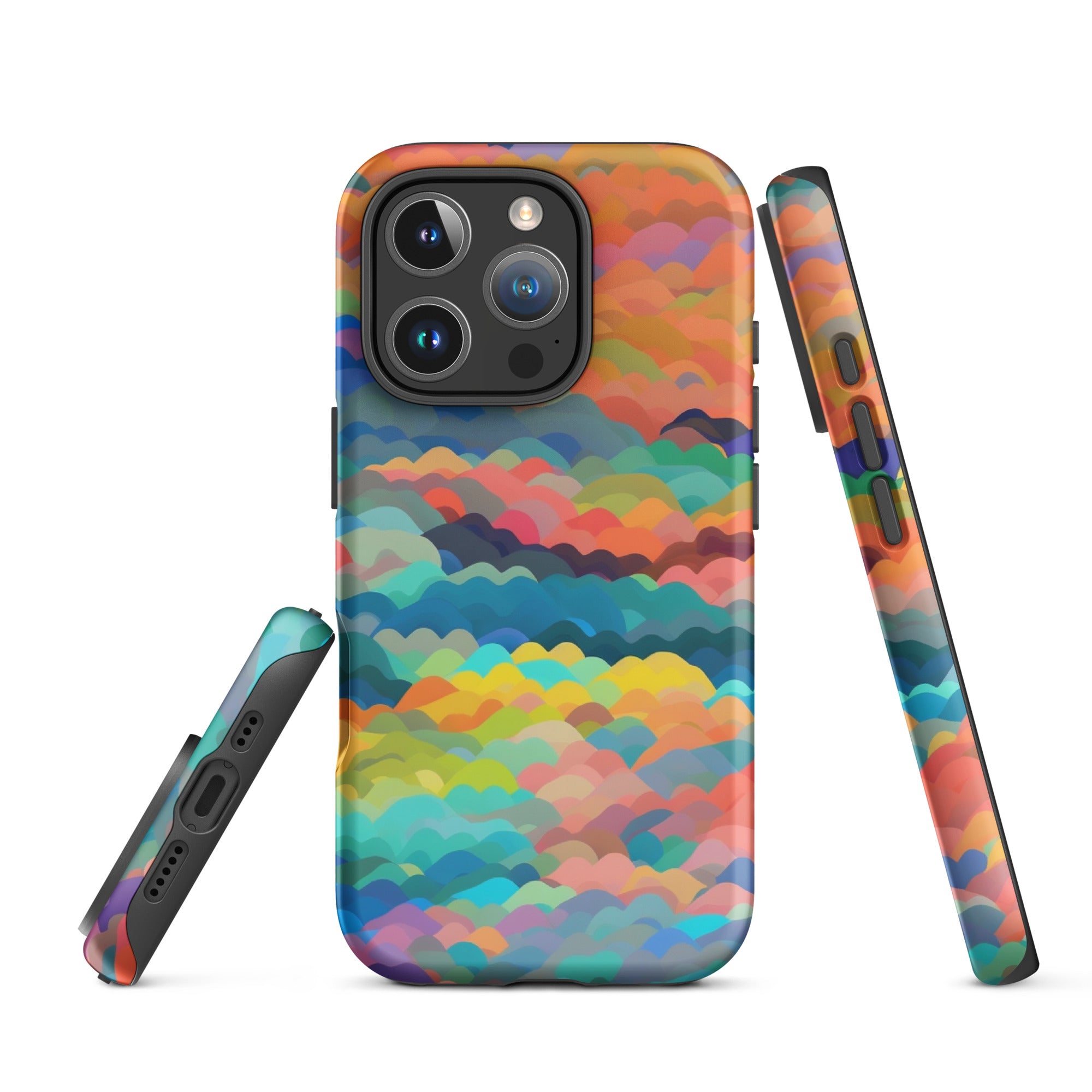 Tough Case for iPhone®- Rainbow Cloud Pattern I