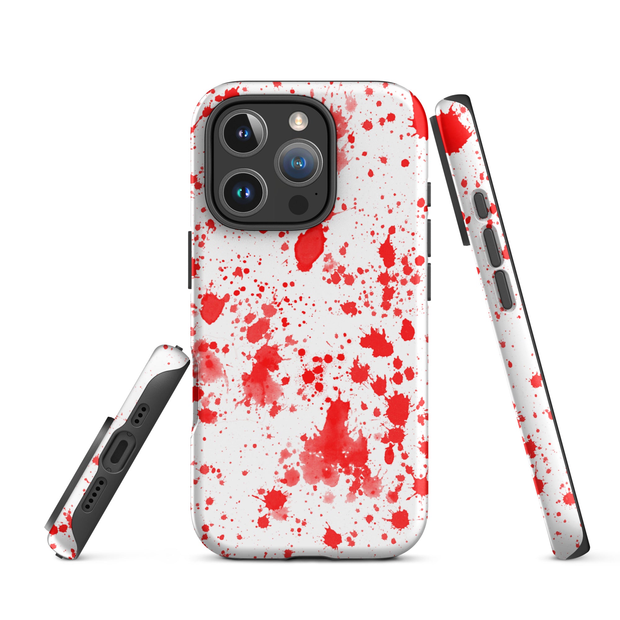 Tough Case for iPhone®- Paint Splatter Red