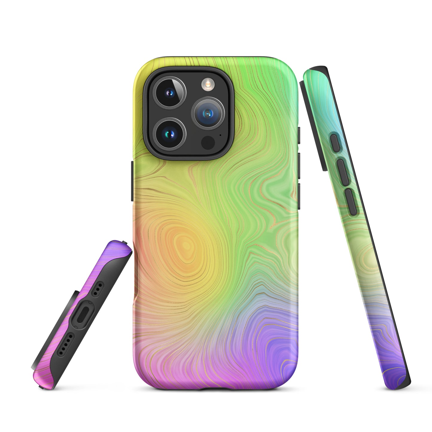 Tough Case for iPhone®- Rainbow Strata Pattern II