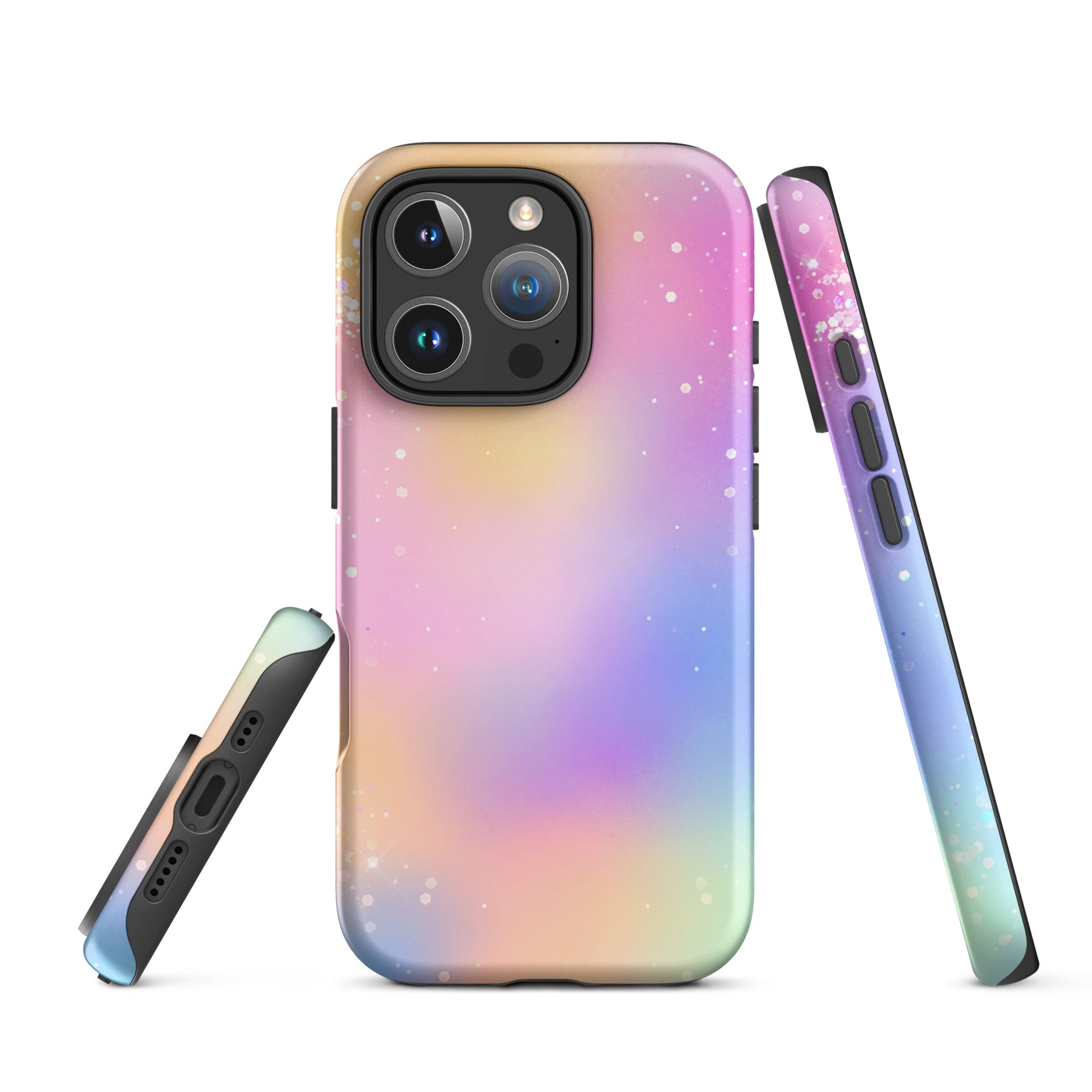 Tough Case for iPhone®- Rainbow Glitter Pattern III