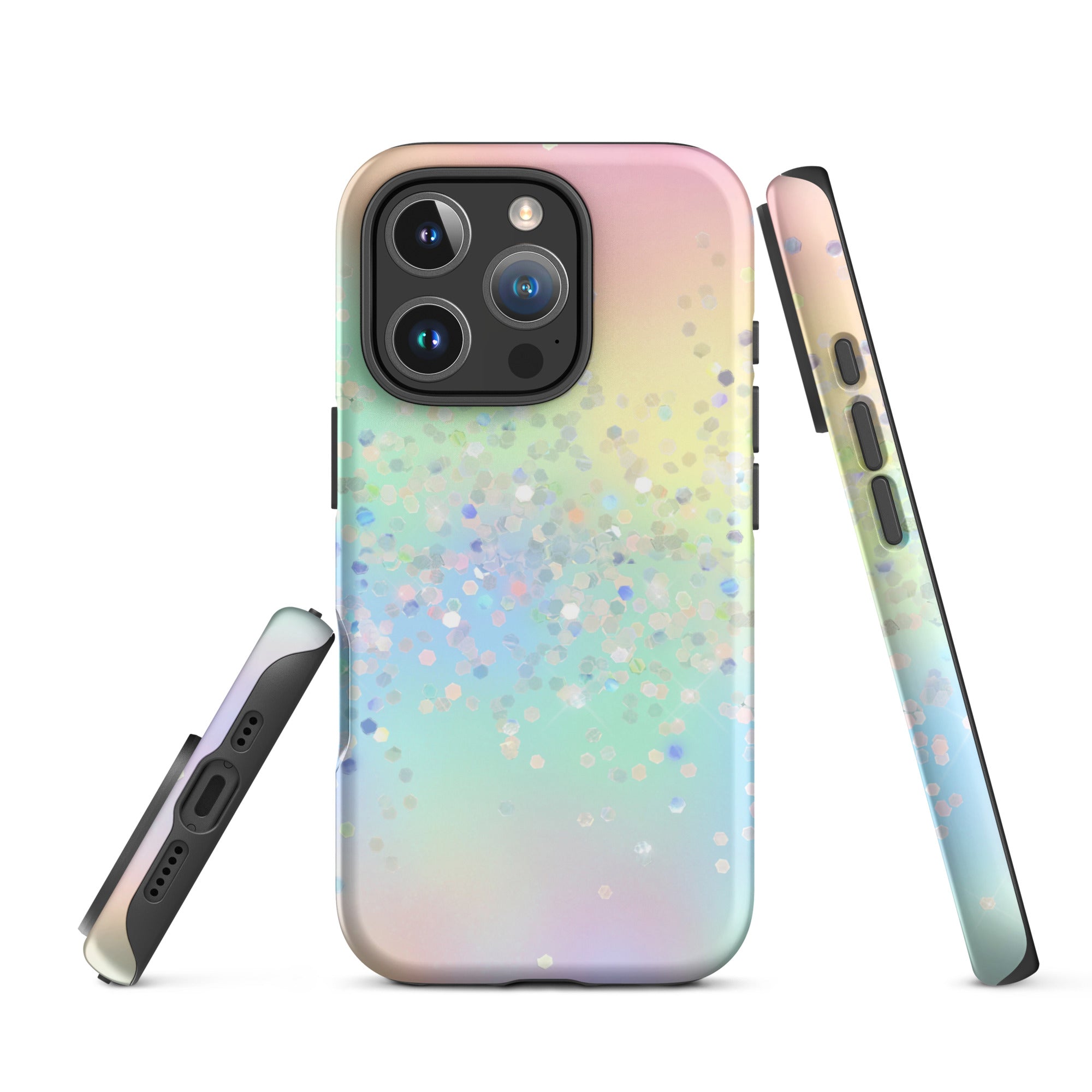 Tough Case for iPhone®- Rainbow Glitter Pattern II