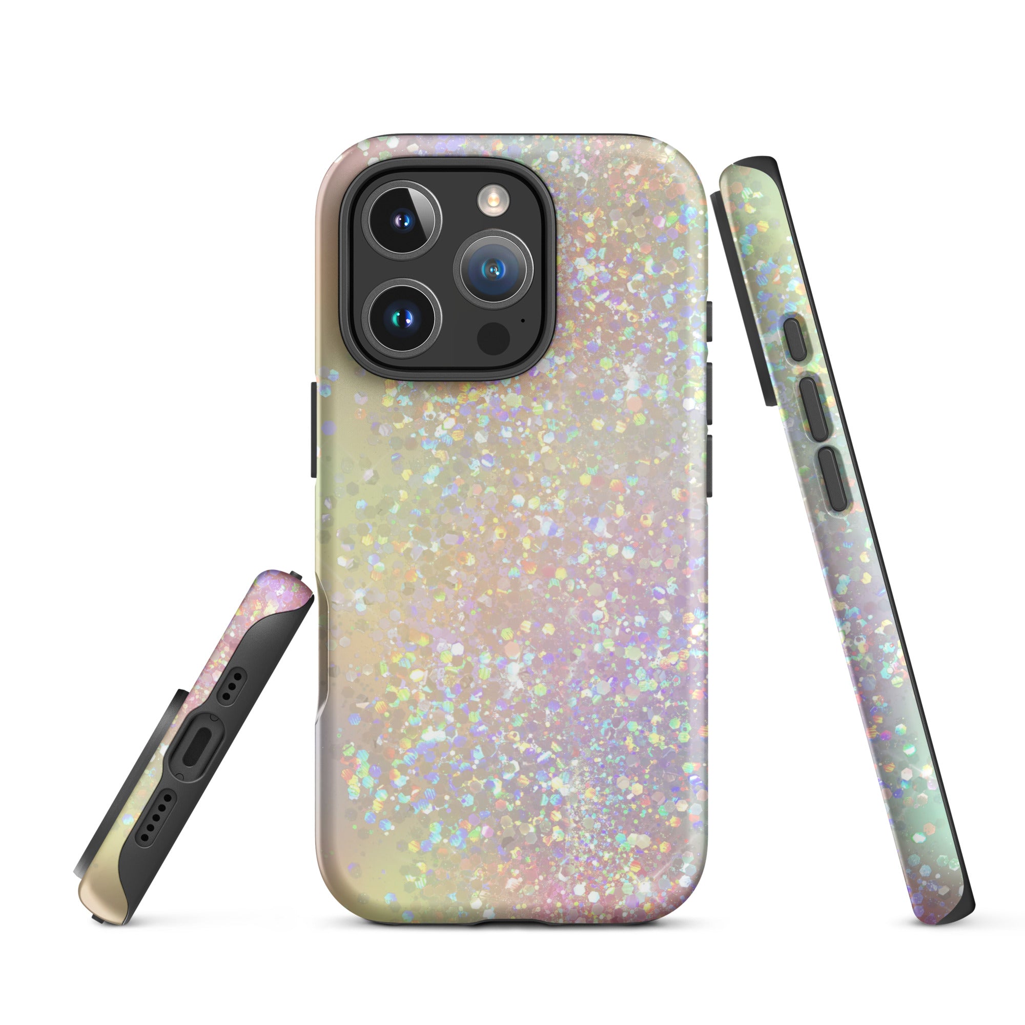 Tough Case for iPhone®- Rainbow Glitter Pattern I