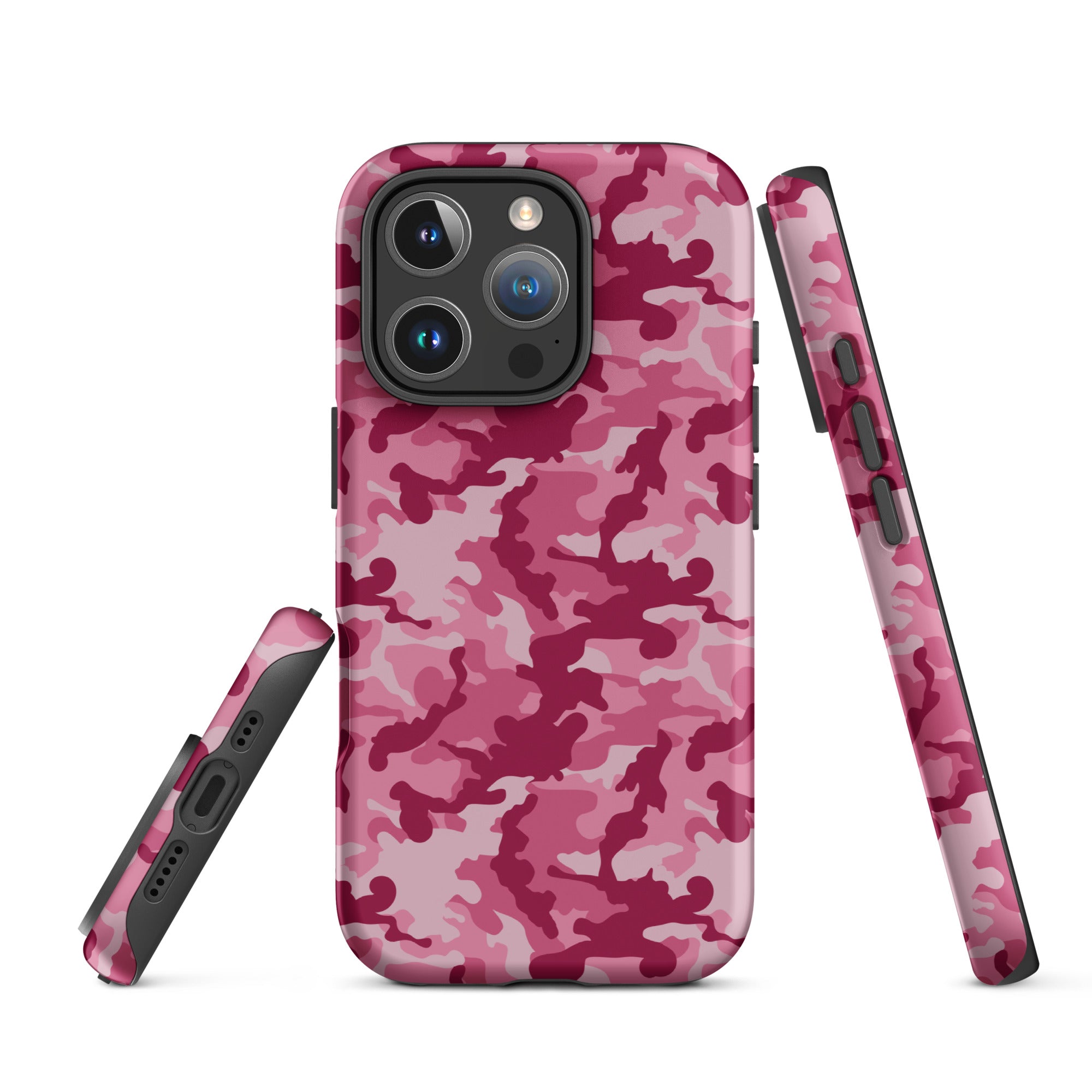 Tough Case for iPhone®- Camo Dark Pink