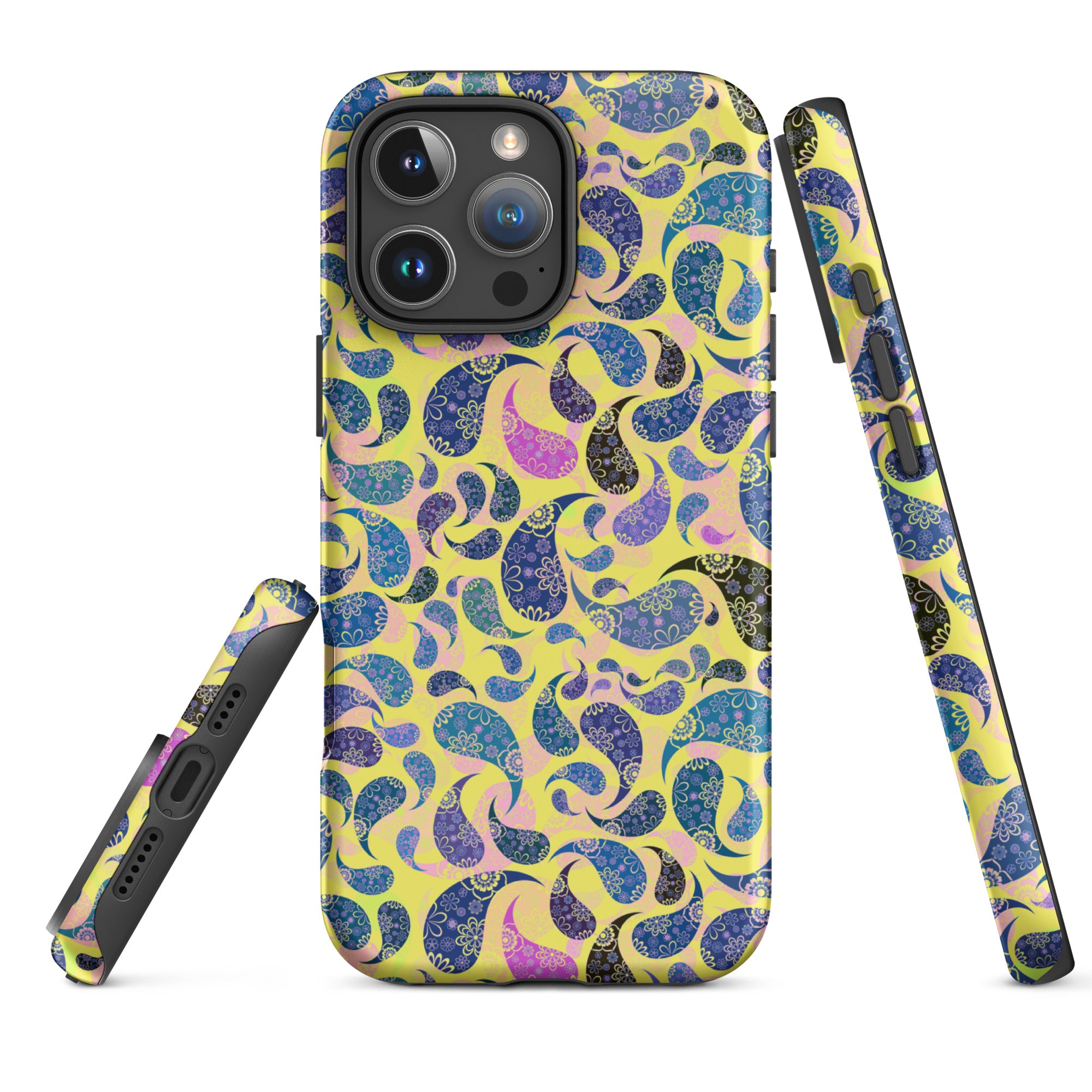 Tough Case for iPhone®- Paisley Dark Yellow