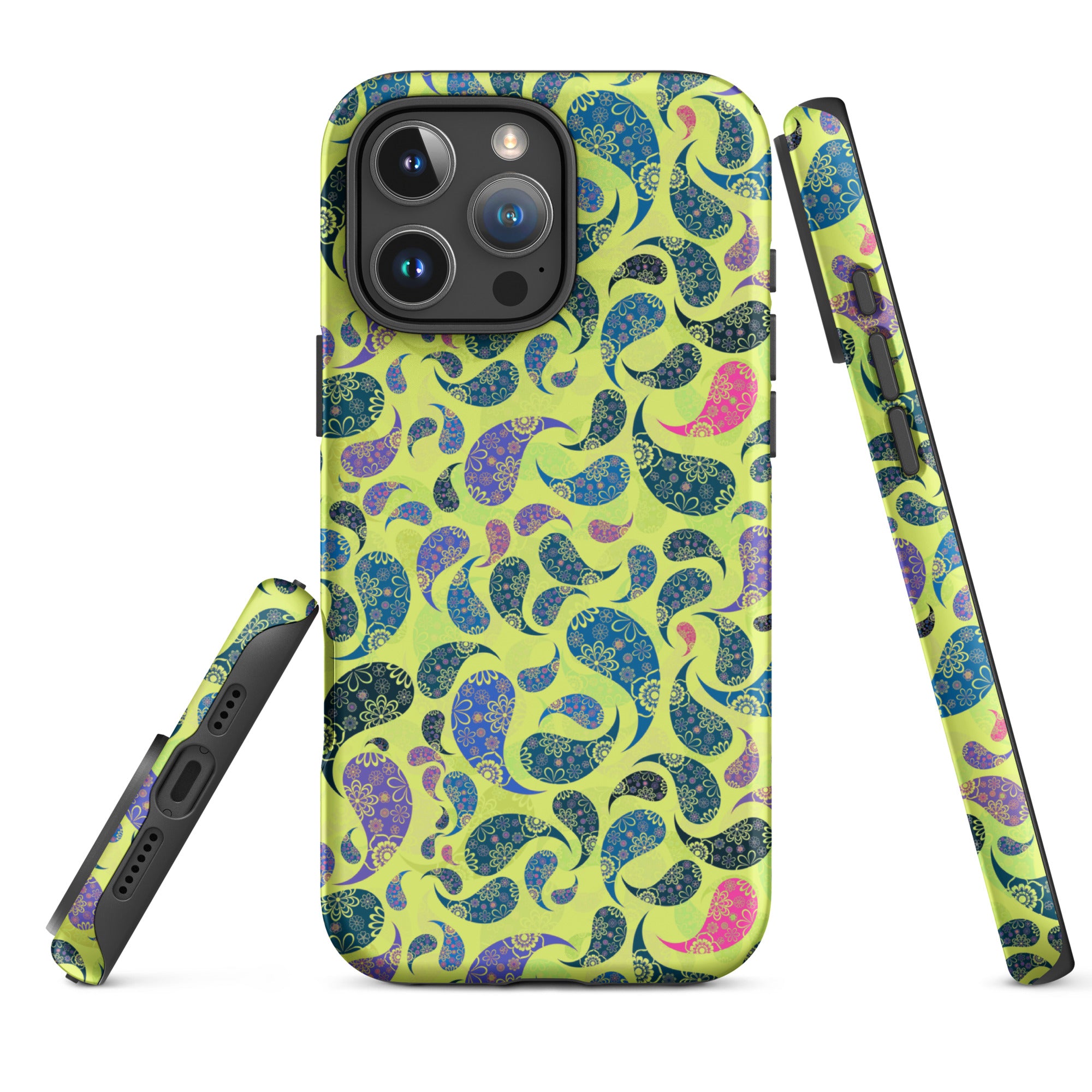 Tough Case for iPhone®- Paisley Yellow