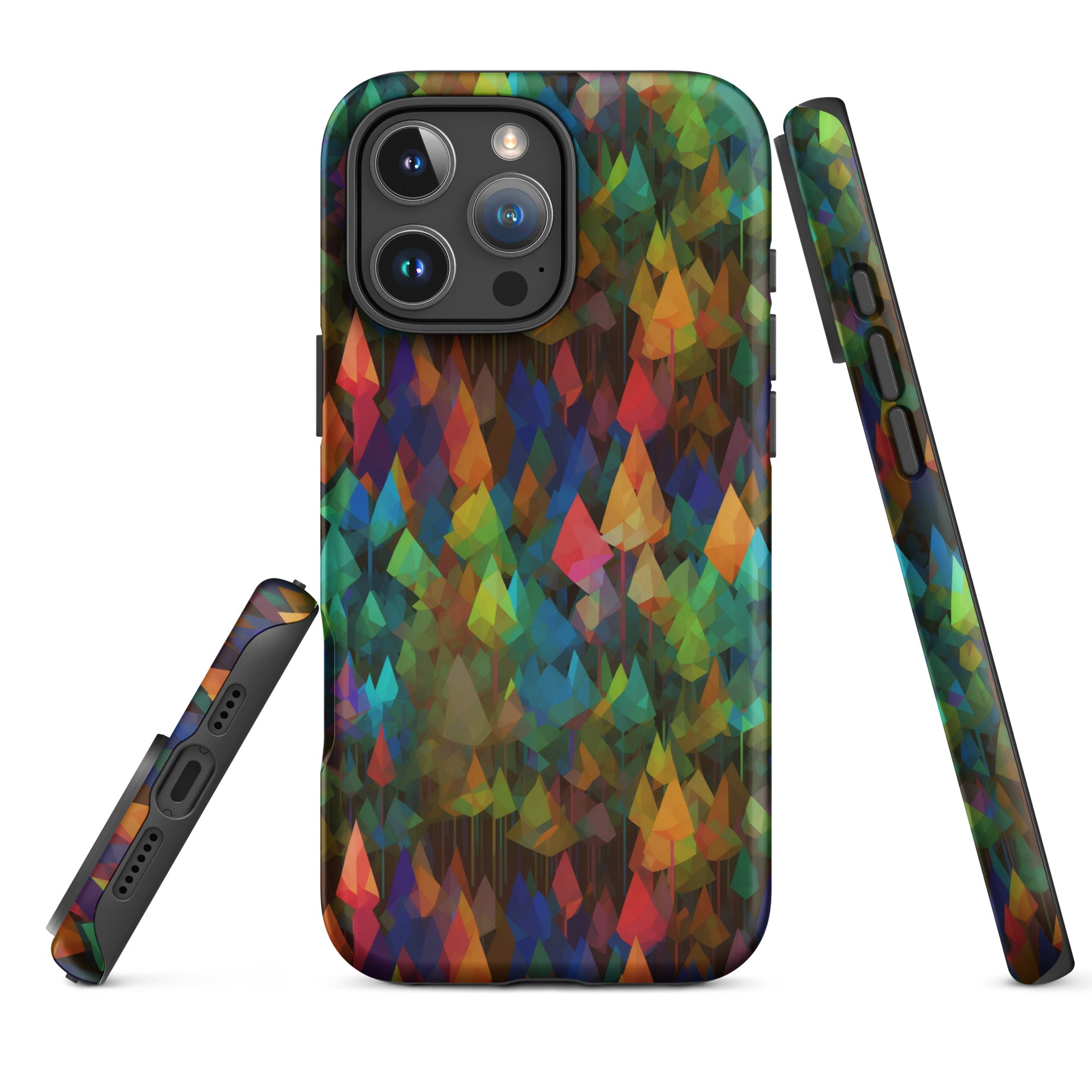 Tough Case for iPhone®- Rainbow Forest Pattern II