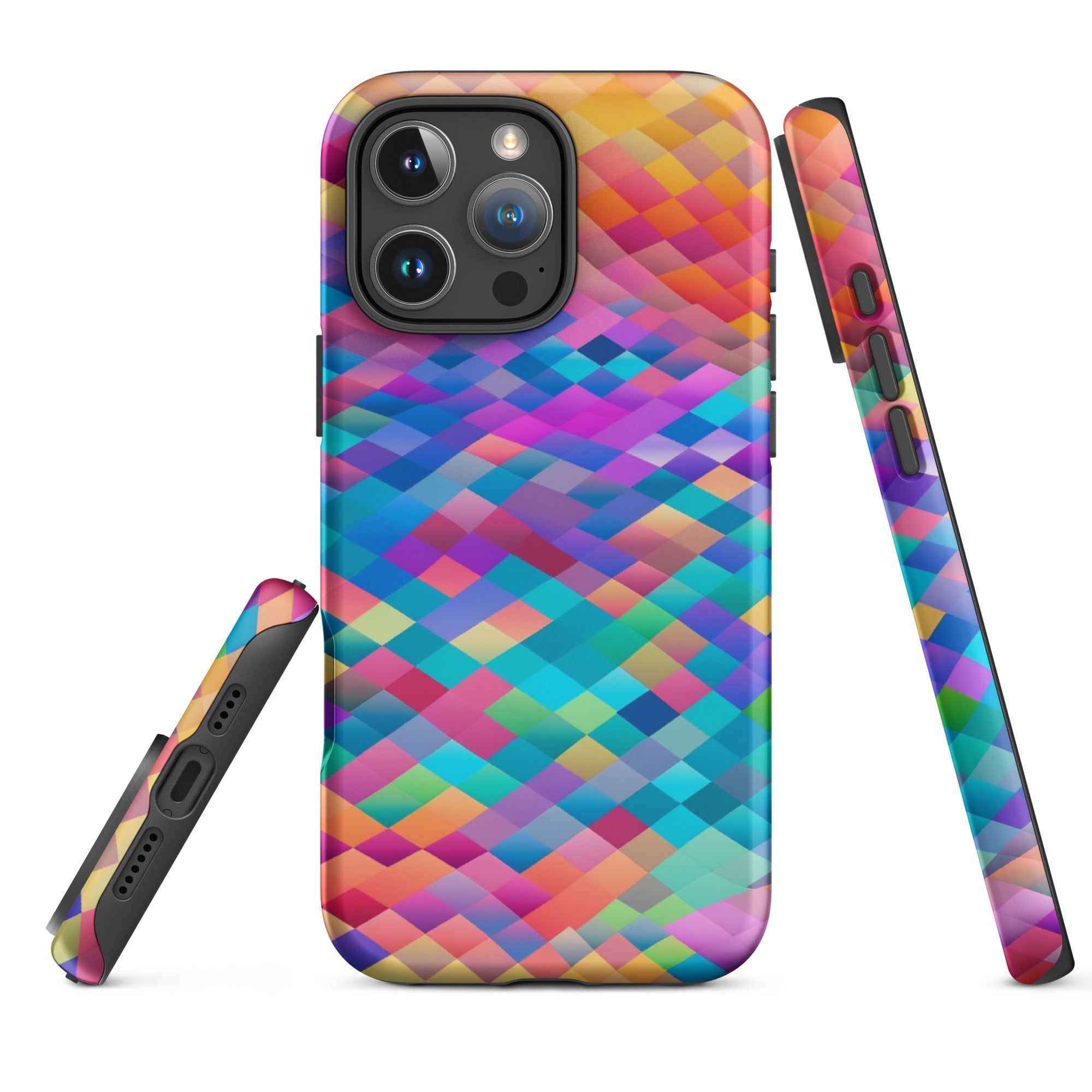 Tough Case for iPhone®- Rainbow Cloud Pattern IV