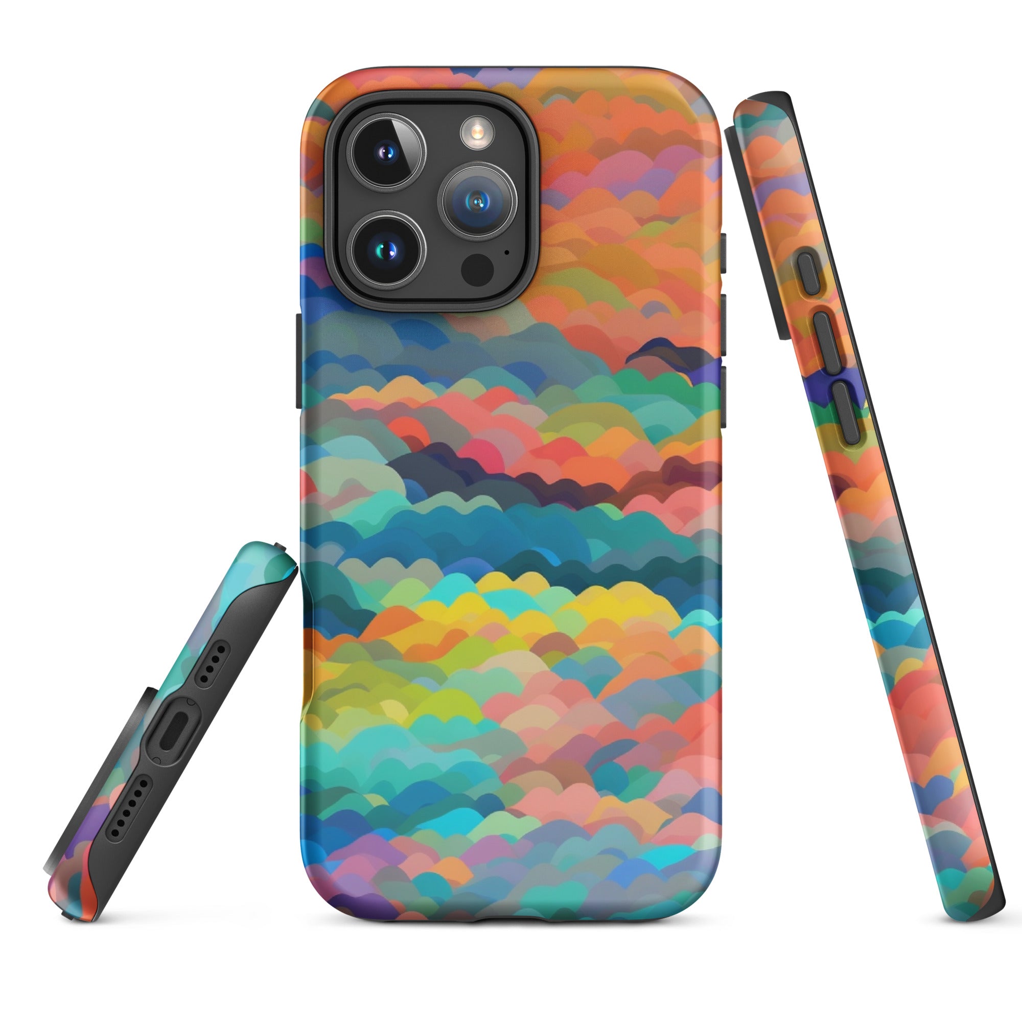 Tough Case for iPhone®- Rainbow Cloud Pattern I