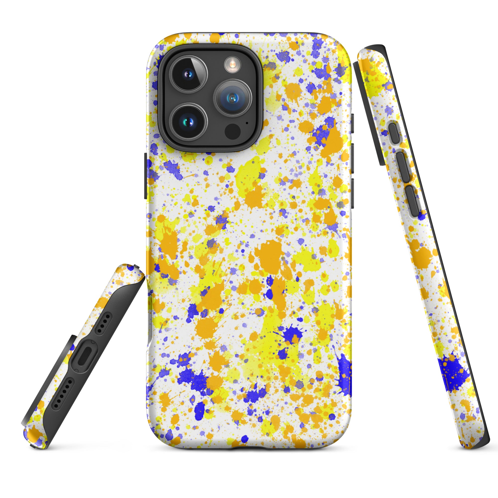 Tough Case for iPhone®- Paint Splatter Yellow