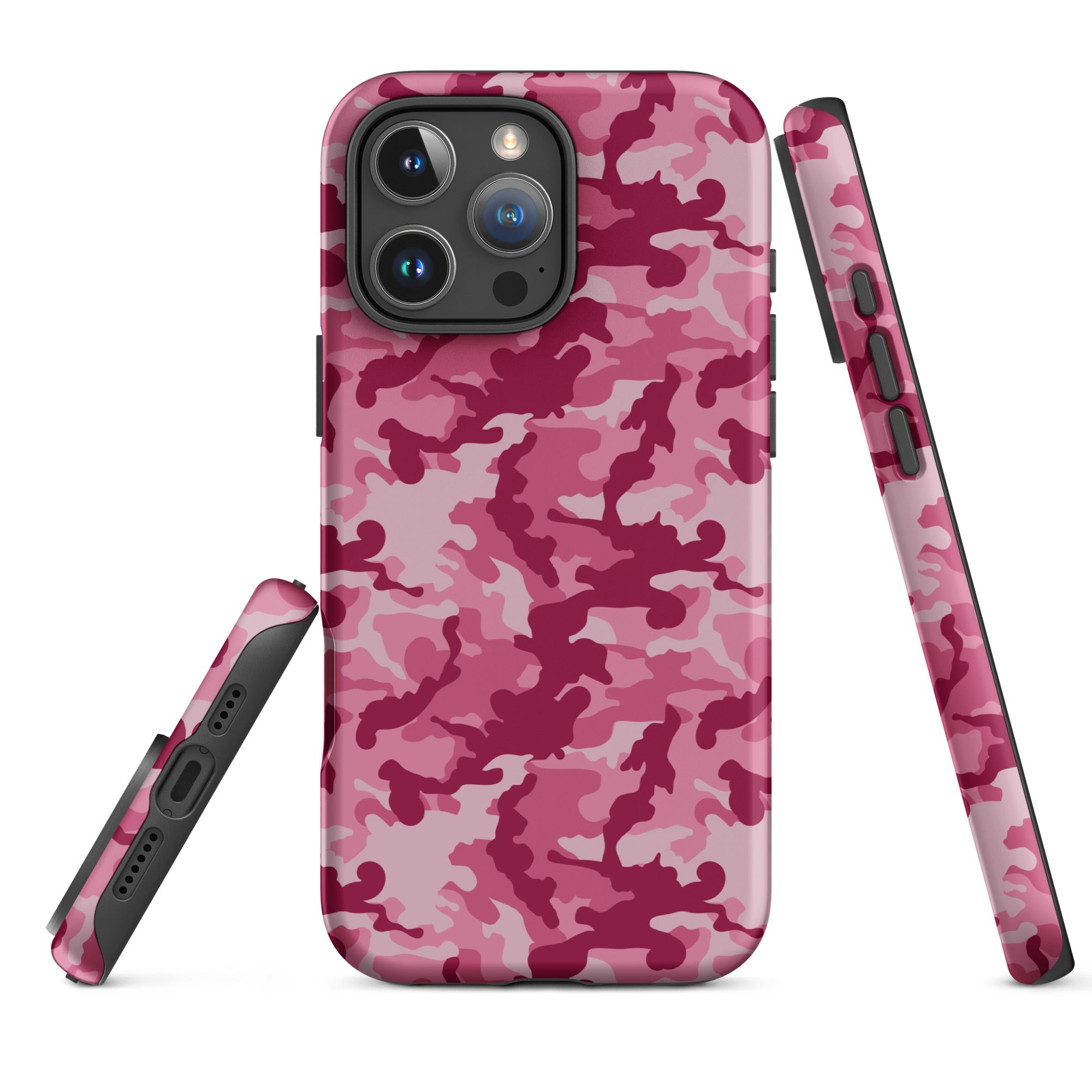 Tough Case for iPhone®- Camo Dark Pink