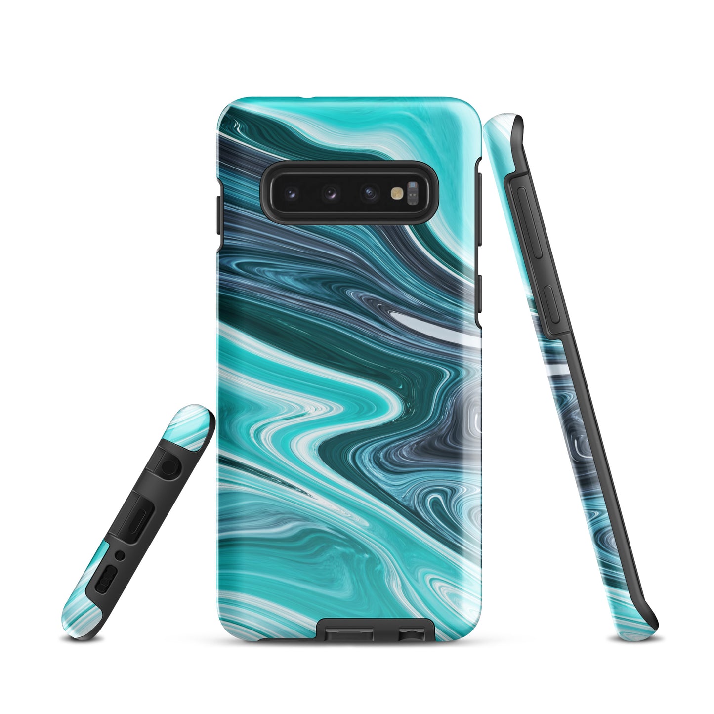 Tough case for Samsung®- Marble Cyan