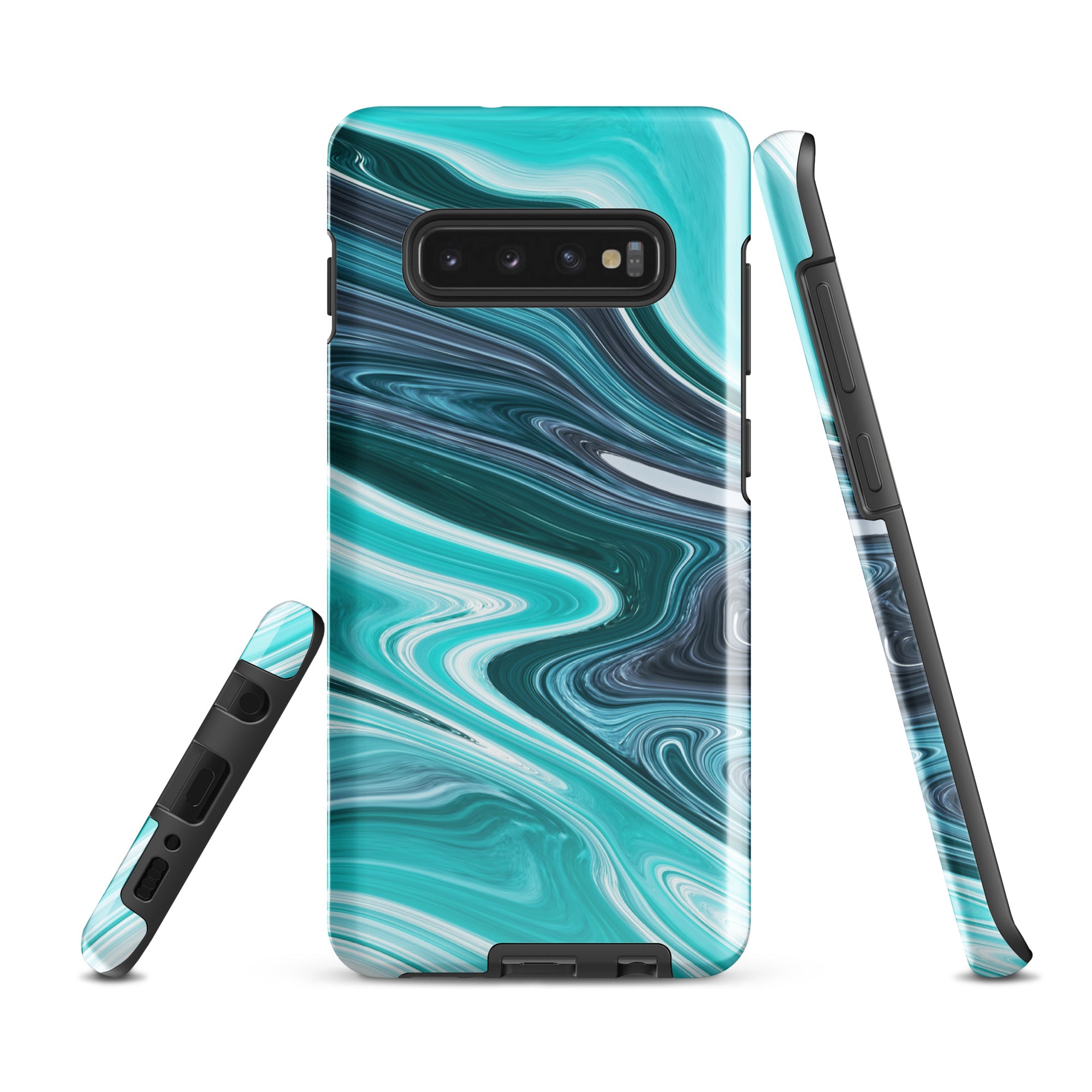 Tough case for Samsung®- Marble Cyan