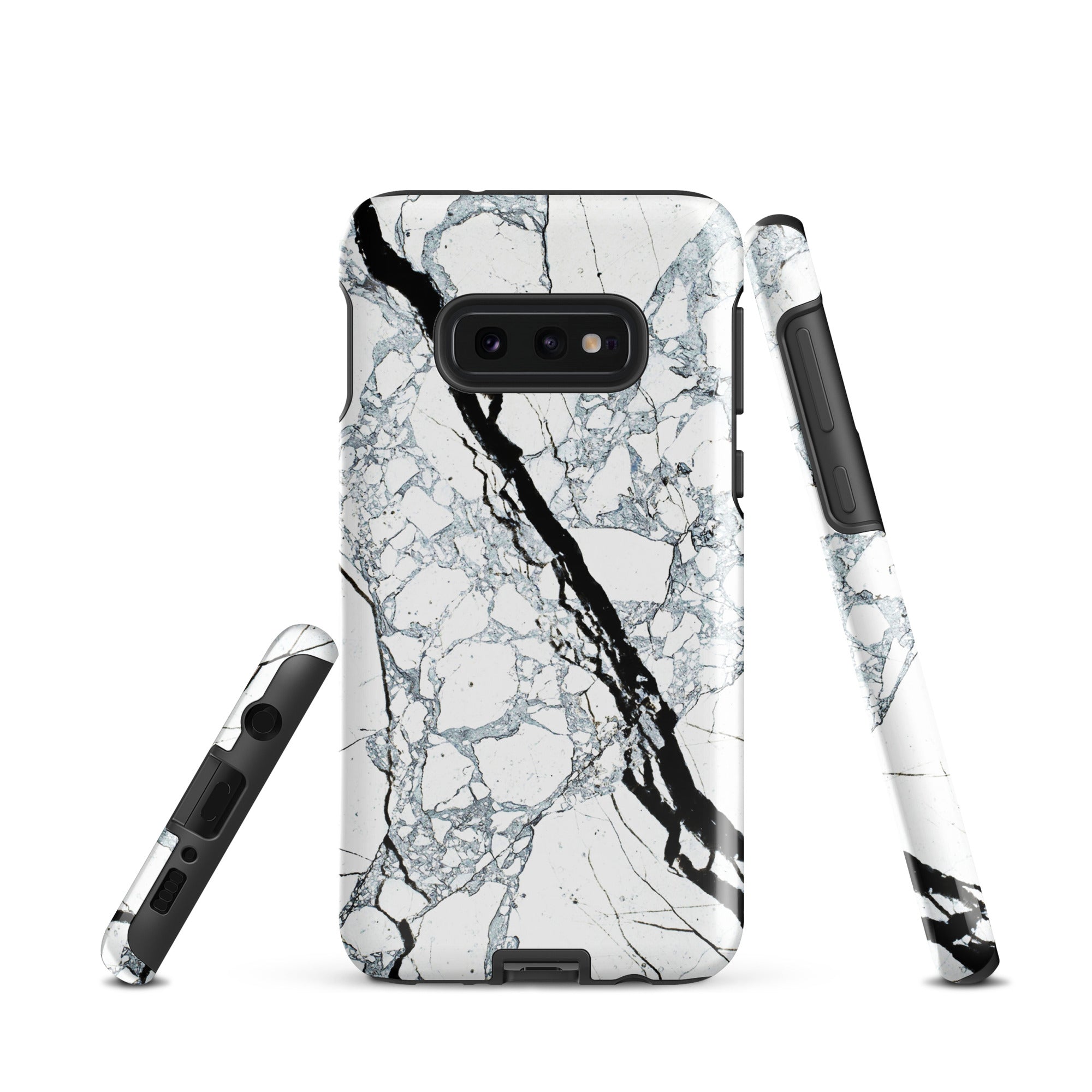 Tough case for Samsung®- Marble Black and White