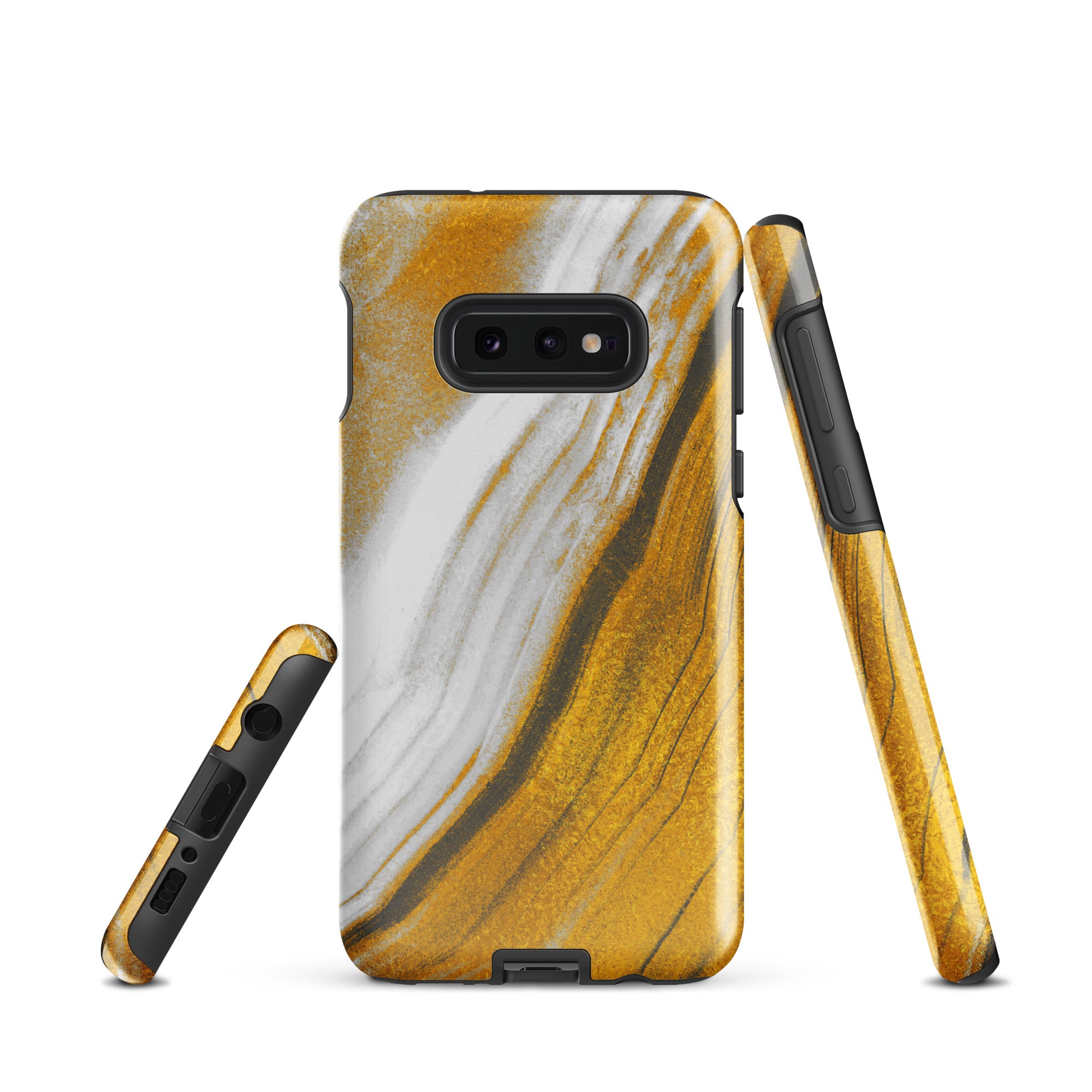 Tough case for Samsung®- Marble Brown and White