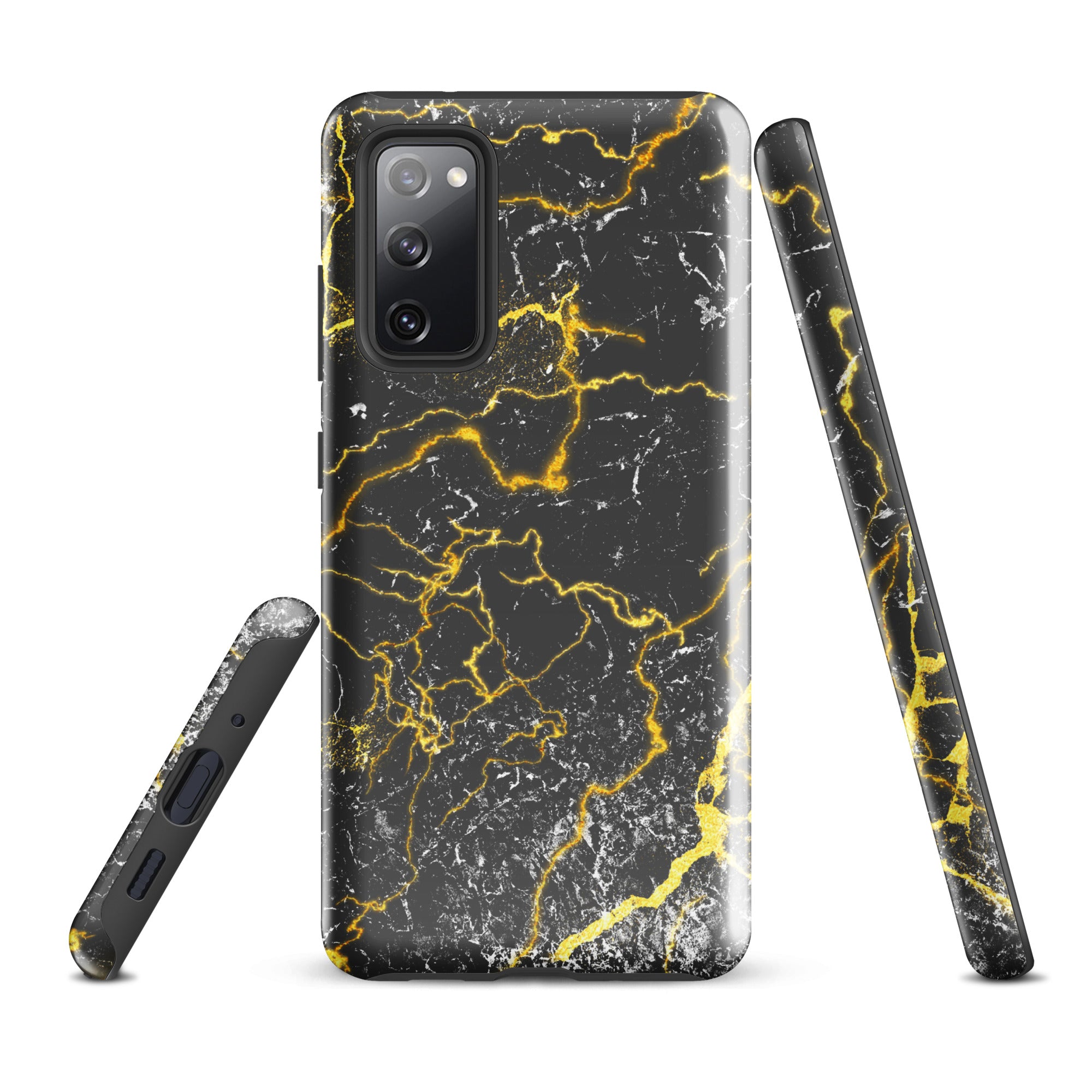 Tough case for Samsung®- Marble Black and Gold