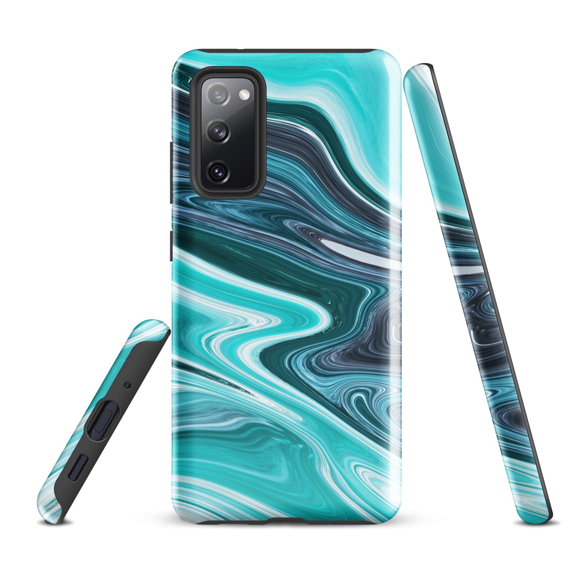 Tough case for Samsung®- Marble Cyan