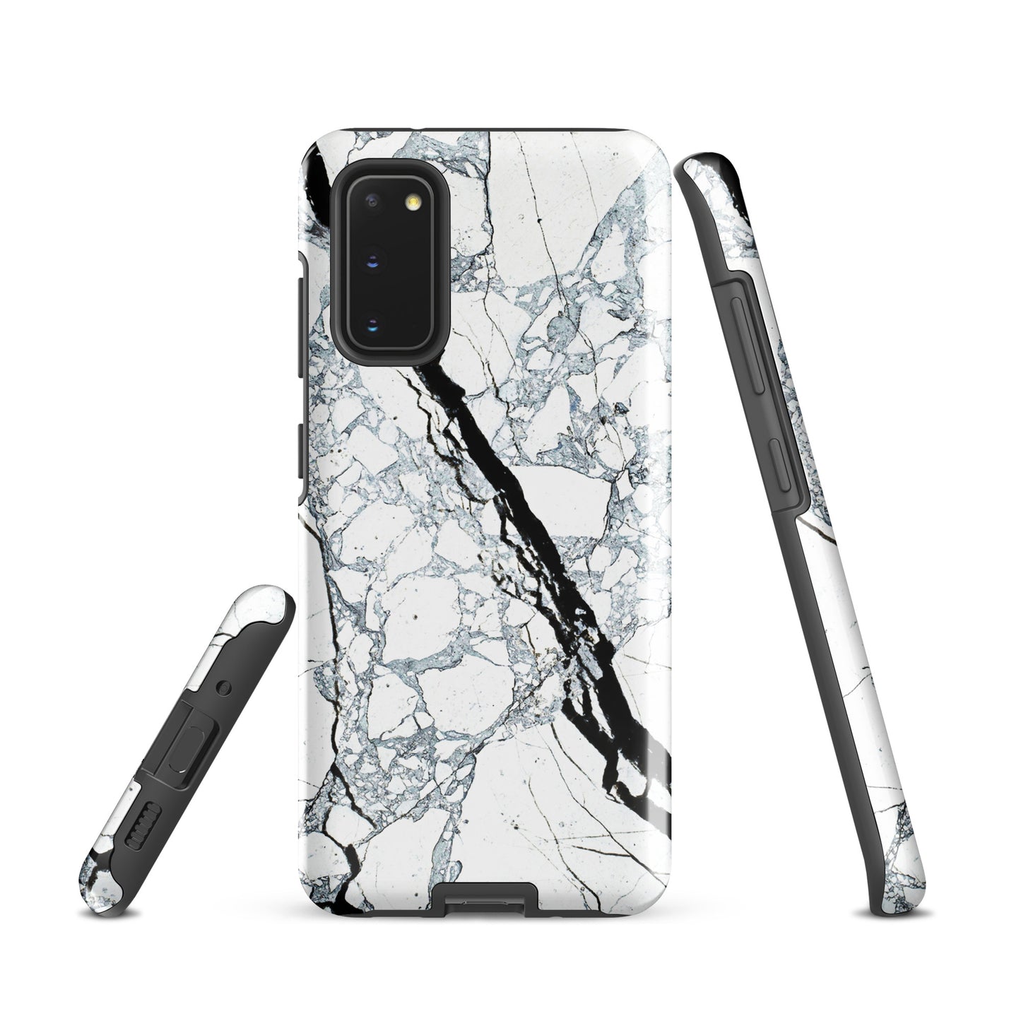 Tough case for Samsung®- Marble Black and White