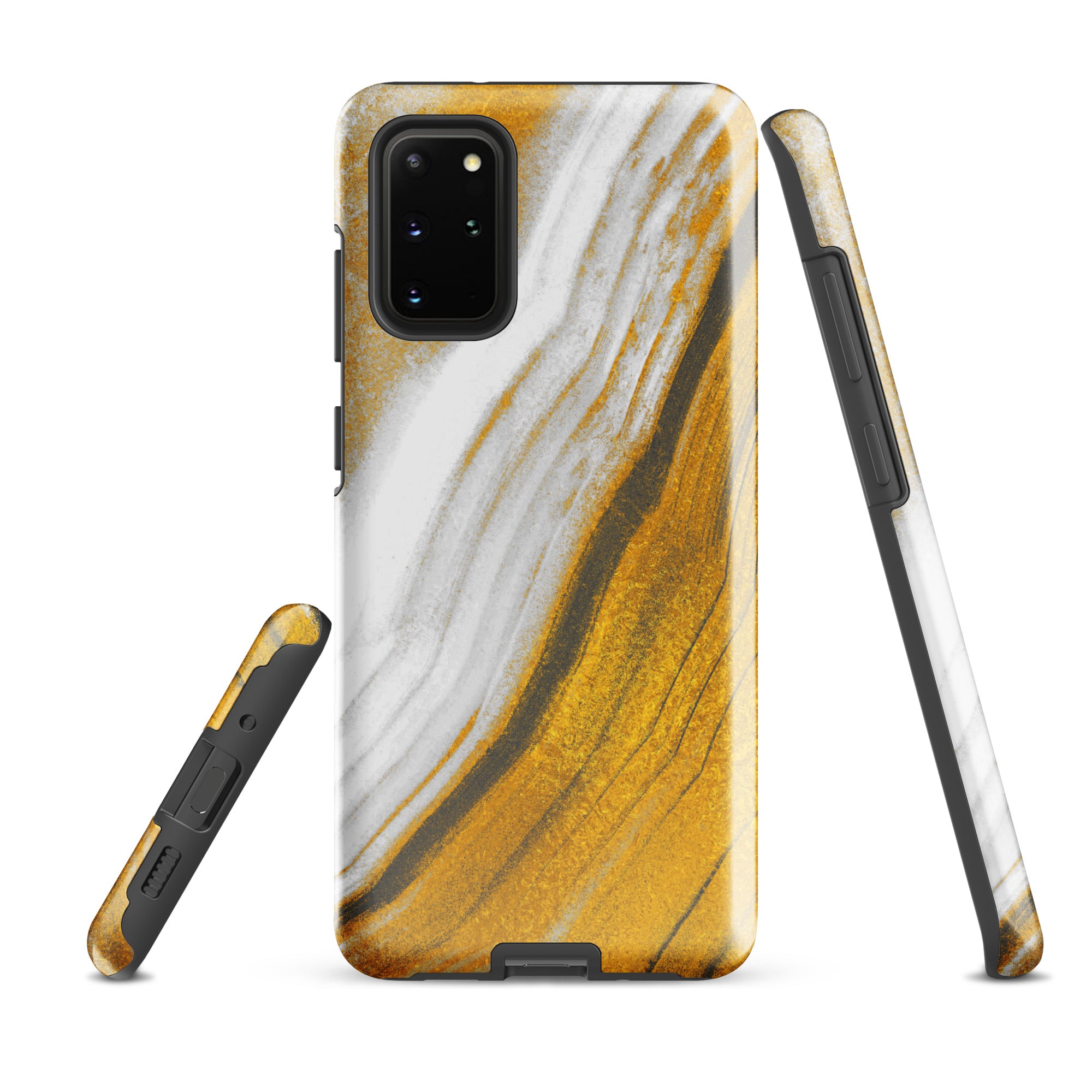 Tough case for Samsung®- Marble Brown and White