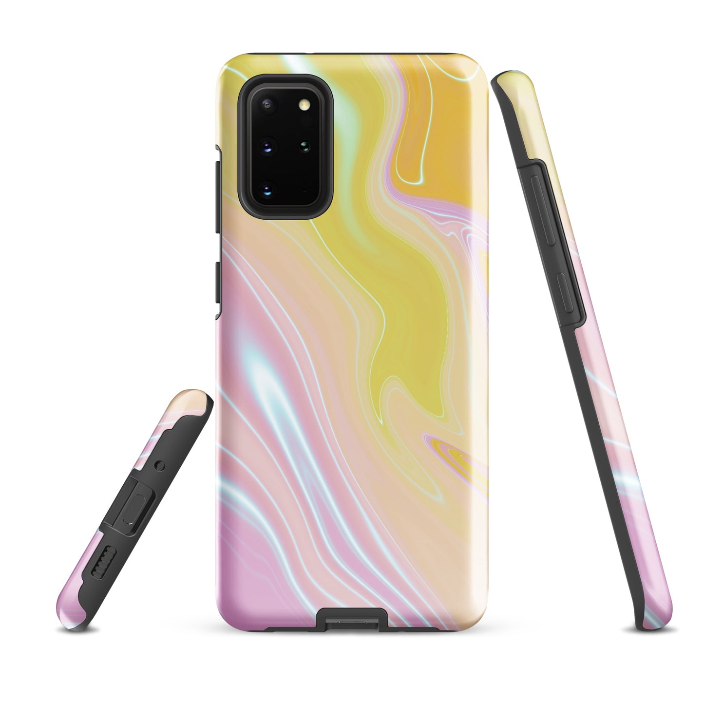 Tough case for Samsung®- Marble Yellow and Pink