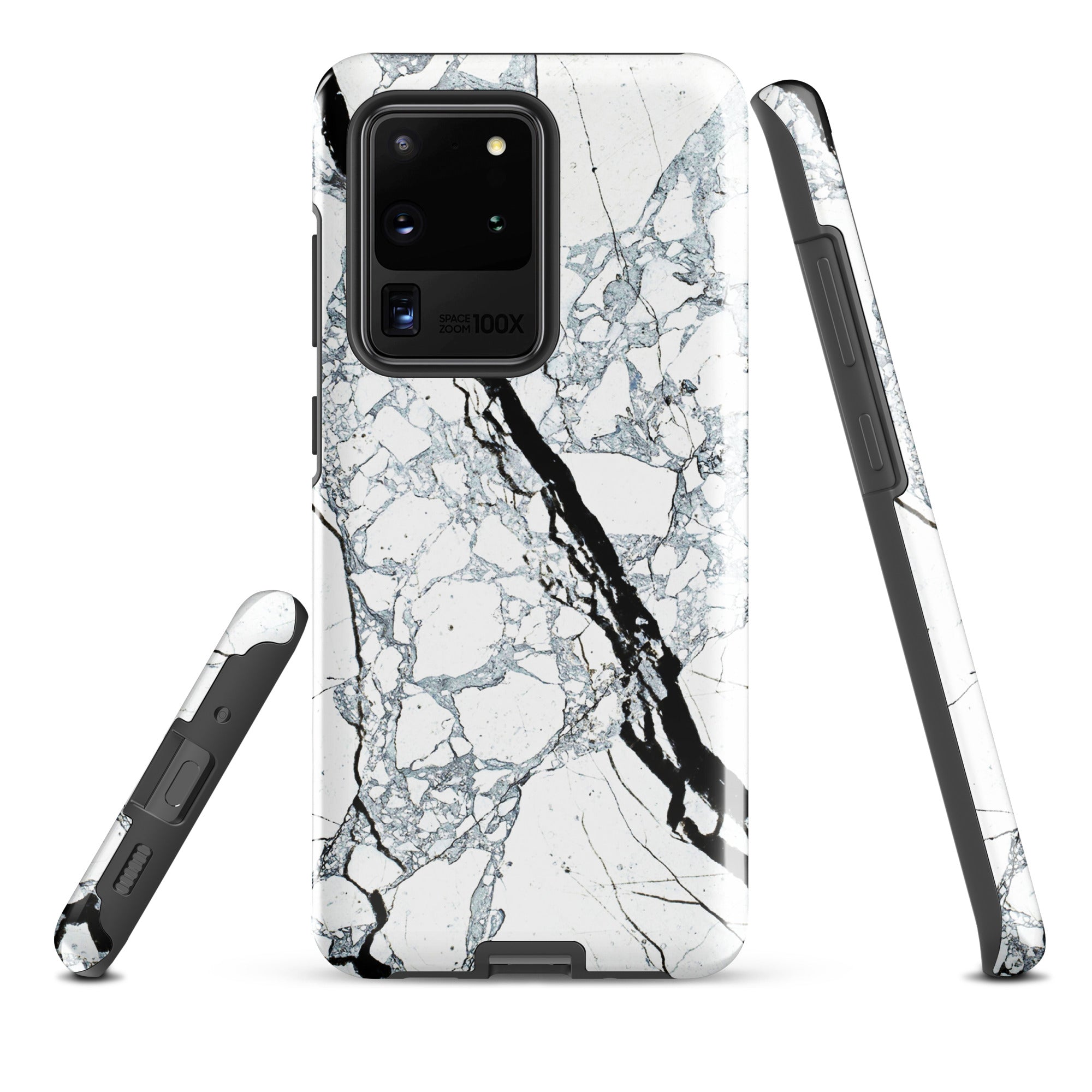 Tough case for Samsung®- Marble Black and White