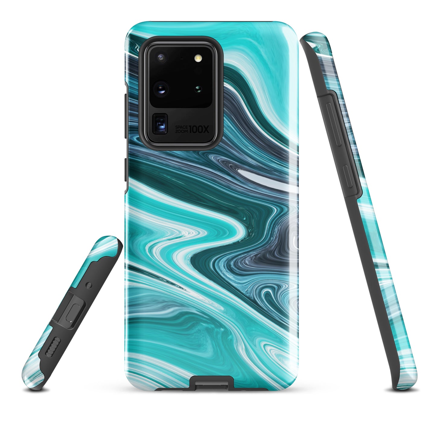 Tough case for Samsung®- Marble Cyan