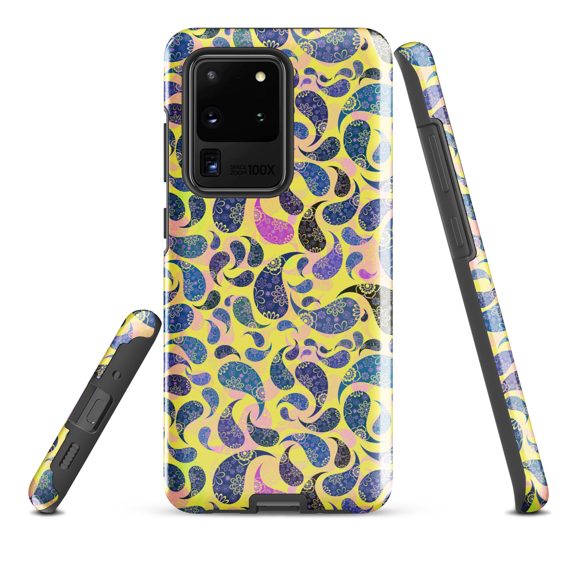 Tough case for Samsung®- Paisley Dark Yellow