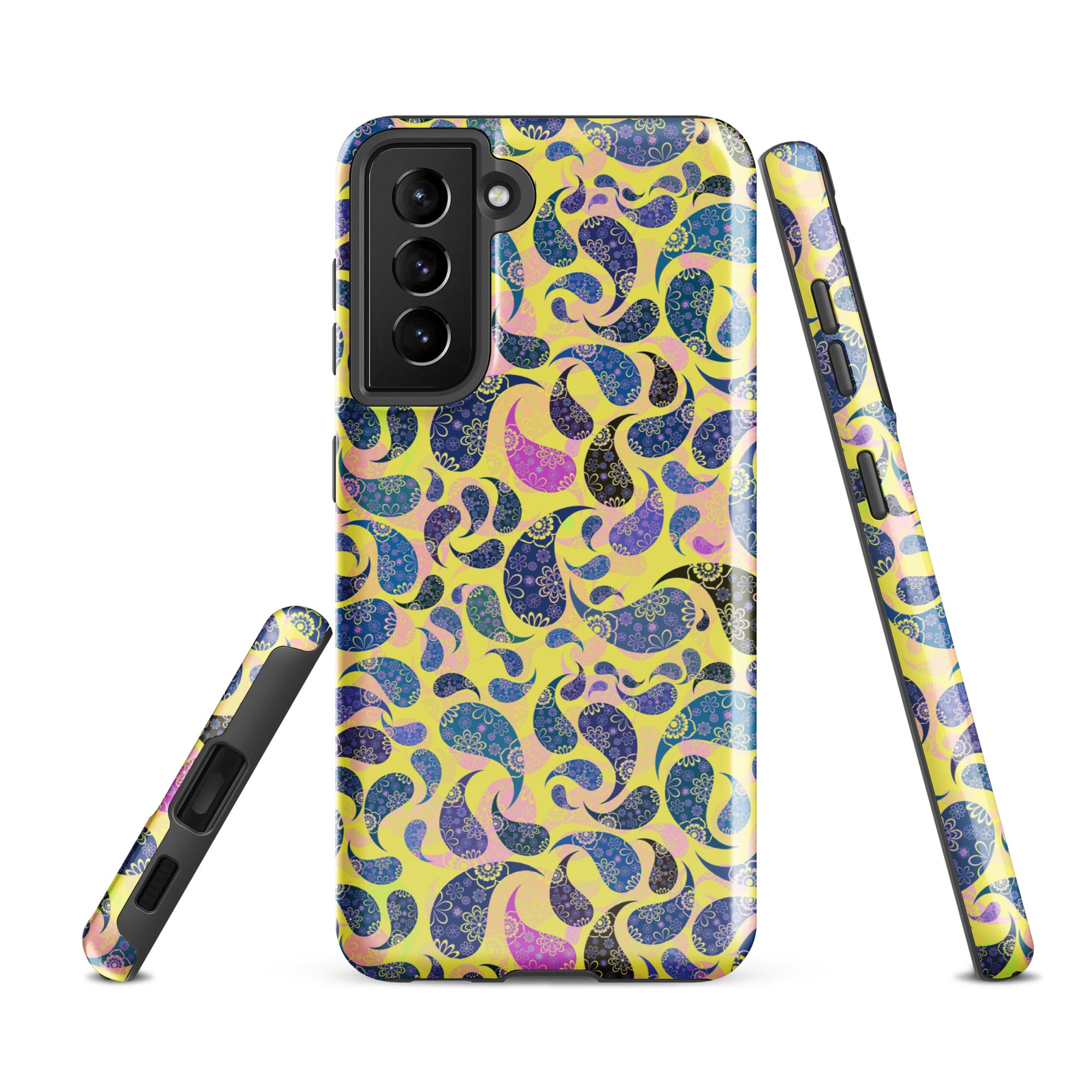 Tough case for Samsung®- Paisley Dark Yellow