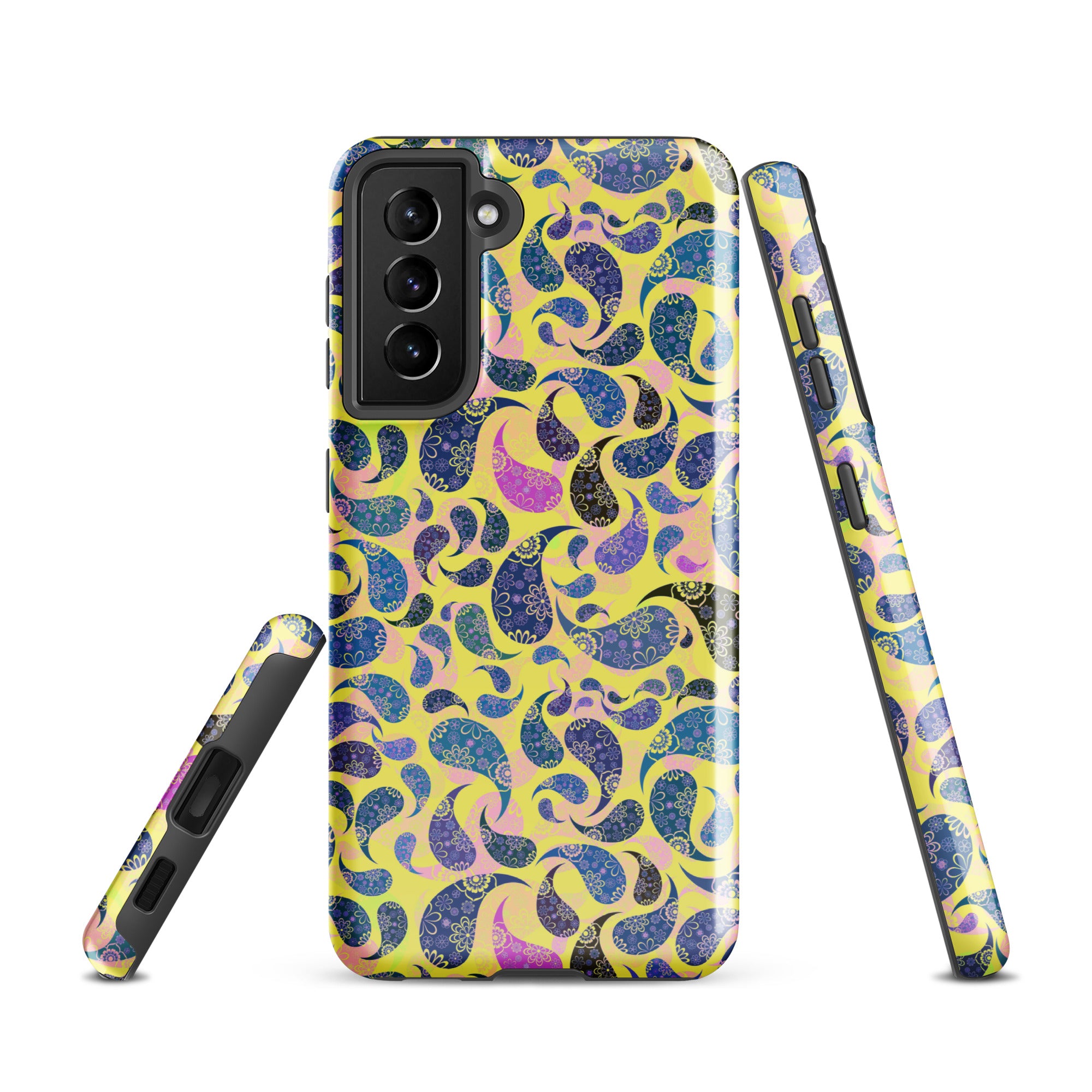 Tough case for Samsung®- Paisley Dark Yellow