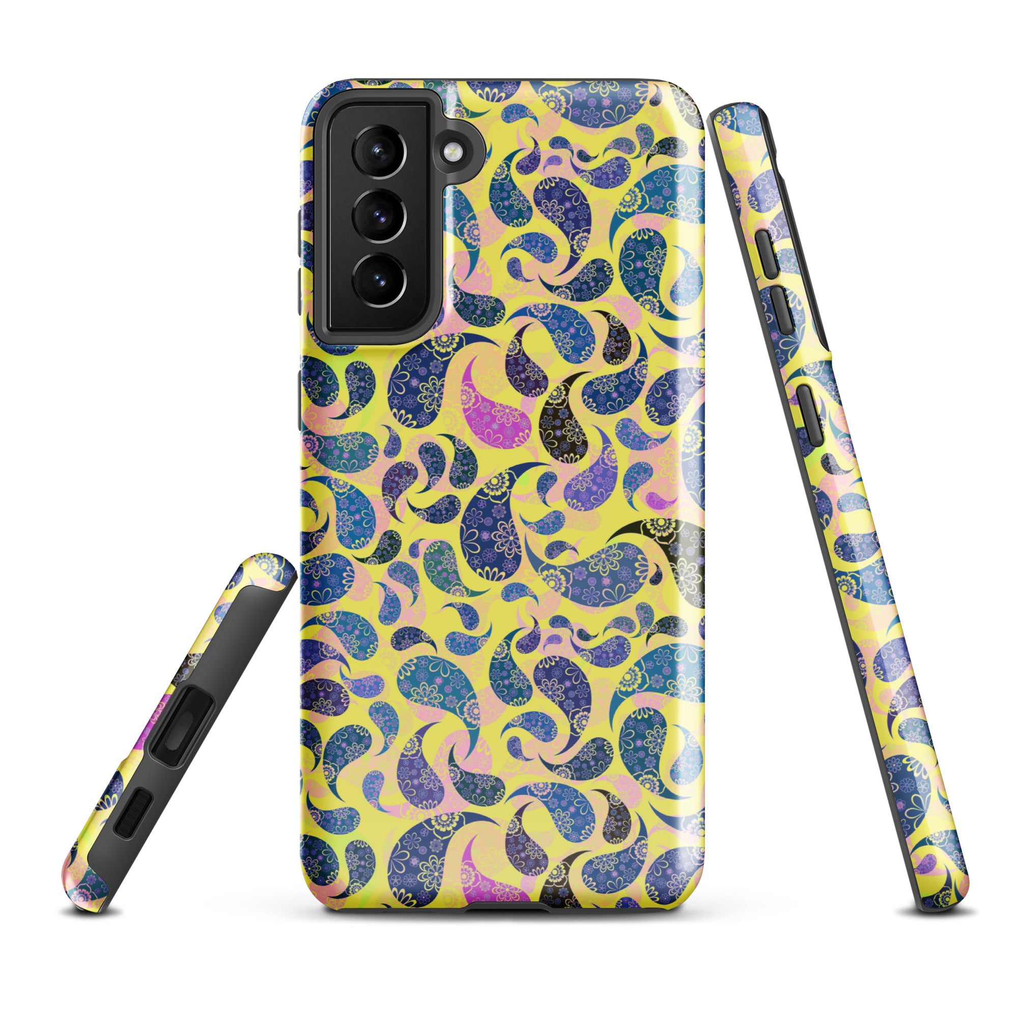 Tough case for Samsung®- Paisley Dark Yellow