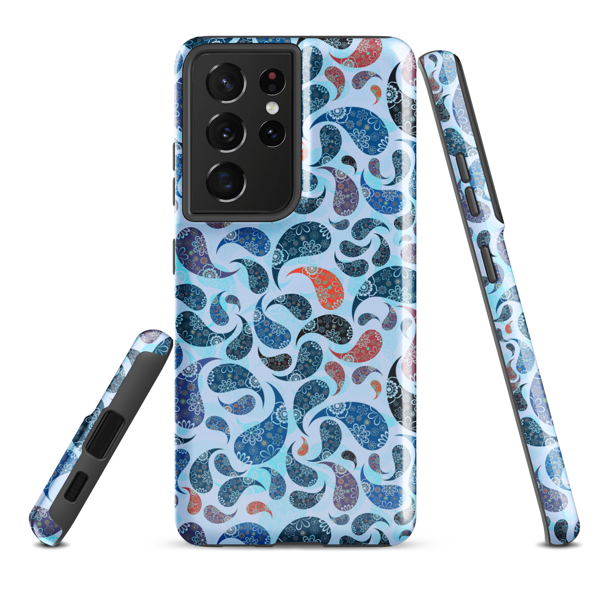 Tough case for Samsung®- Paisley Blue