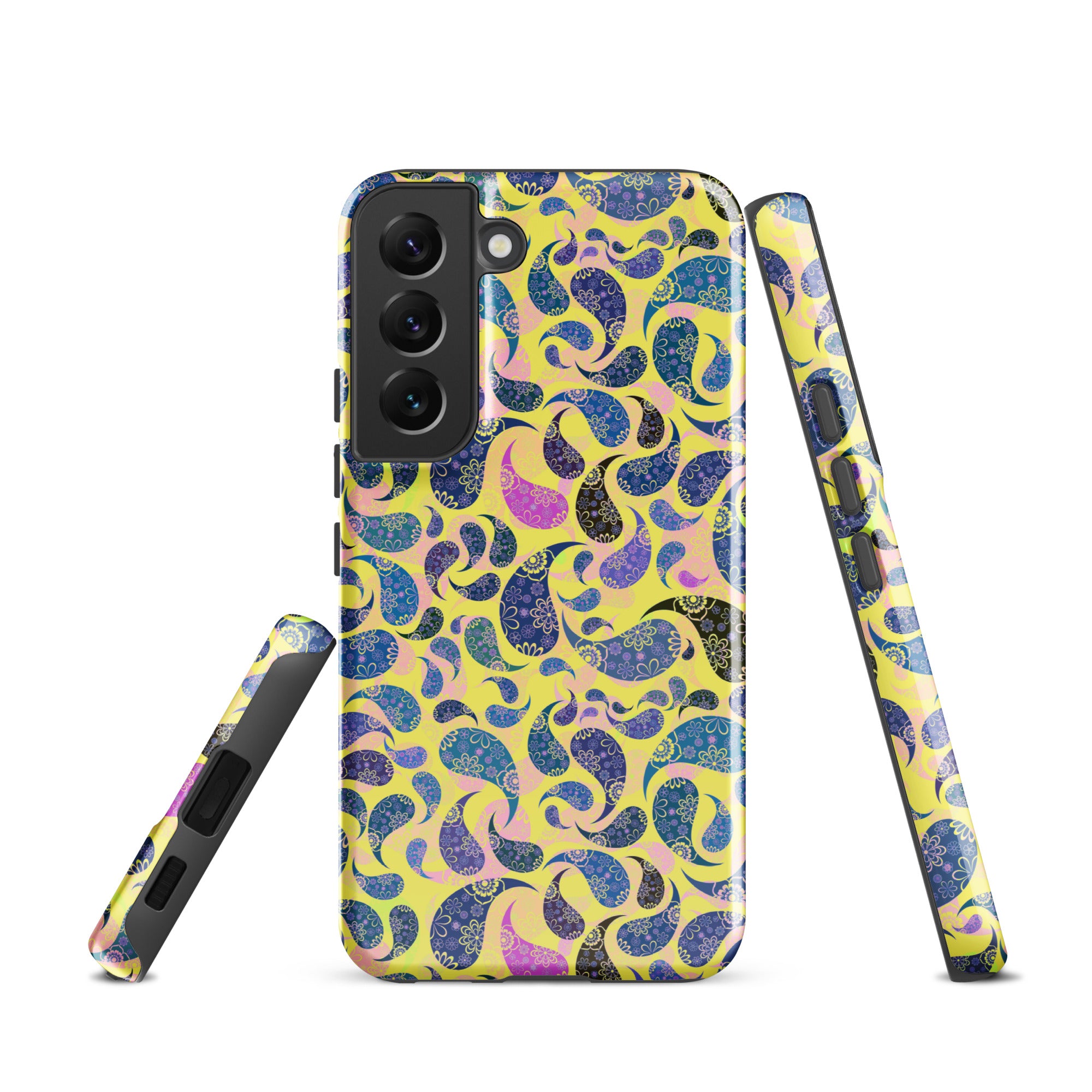 Tough case for Samsung®- Paisley Dark Yellow