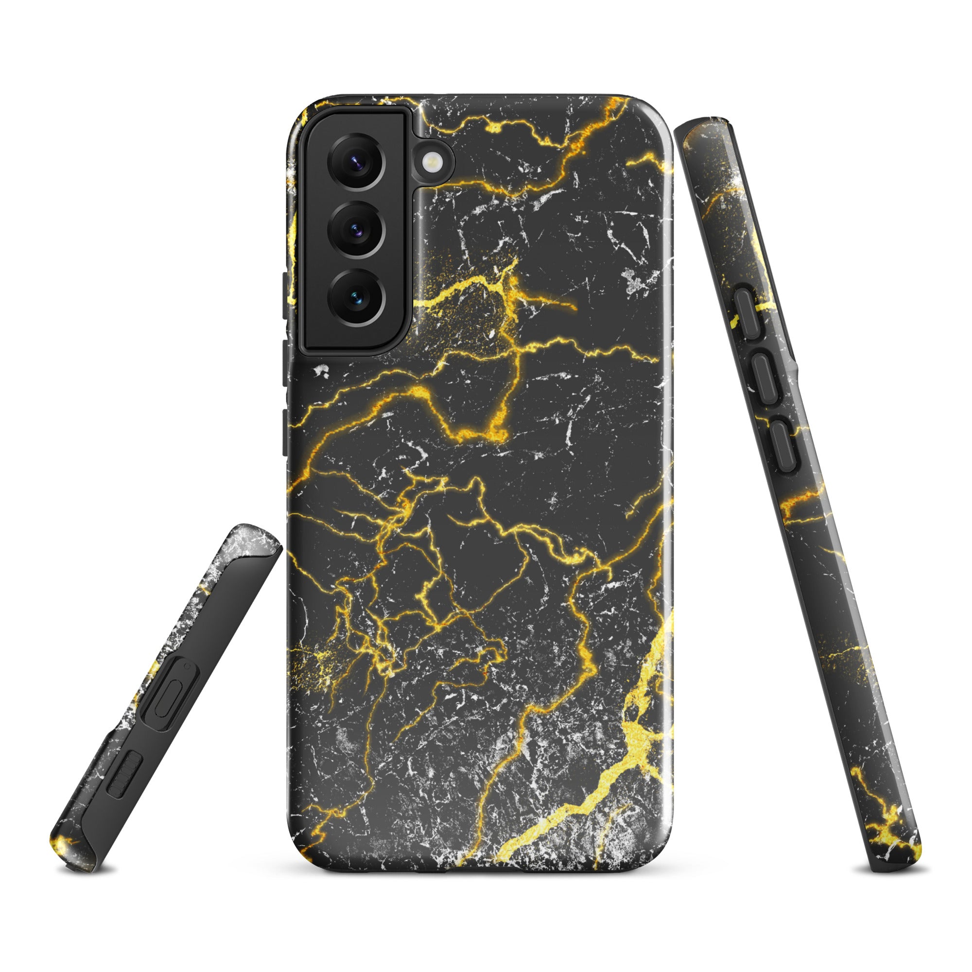 Tough case for Samsung®- Marble Black and Gold