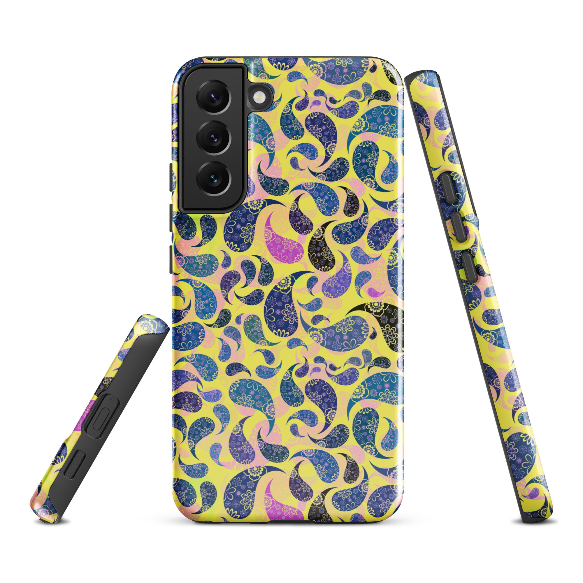 Tough case for Samsung®- Paisley Dark Yellow