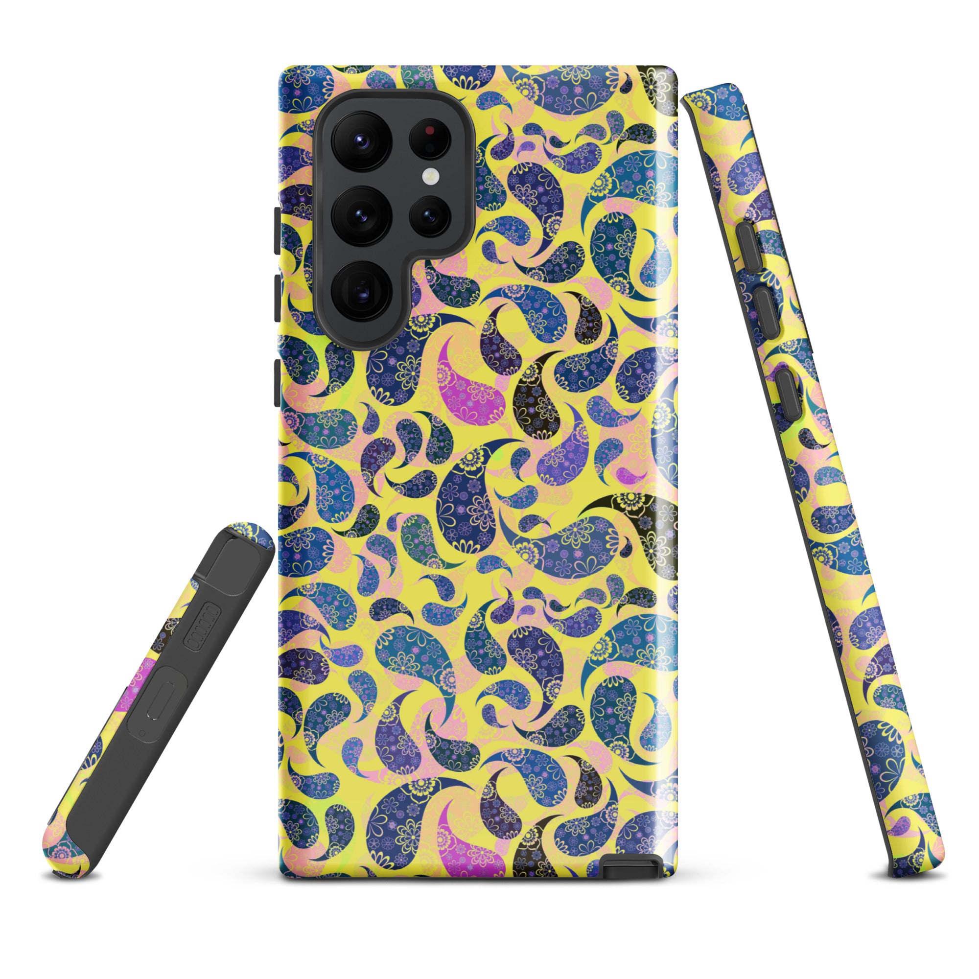 Tough case for Samsung®- Paisley Dark Yellow