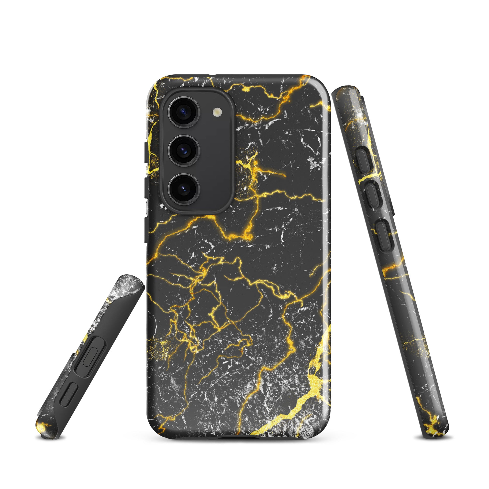 Tough case for Samsung®- Marble Black and Gold