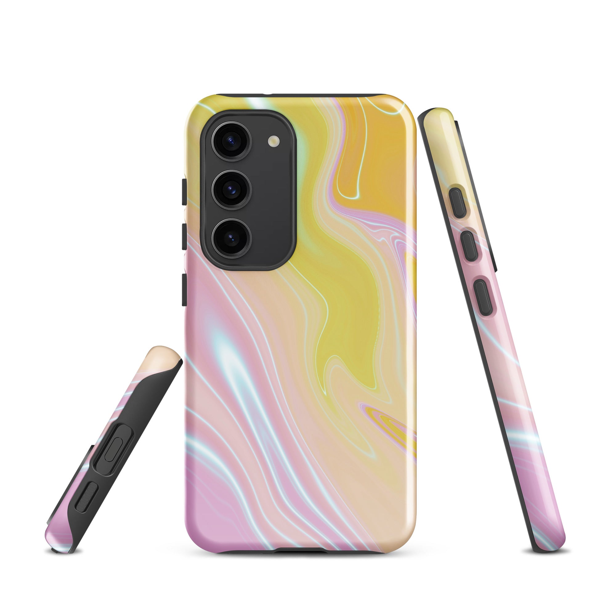 Tough case for Samsung®- Marble Yellow and Pink