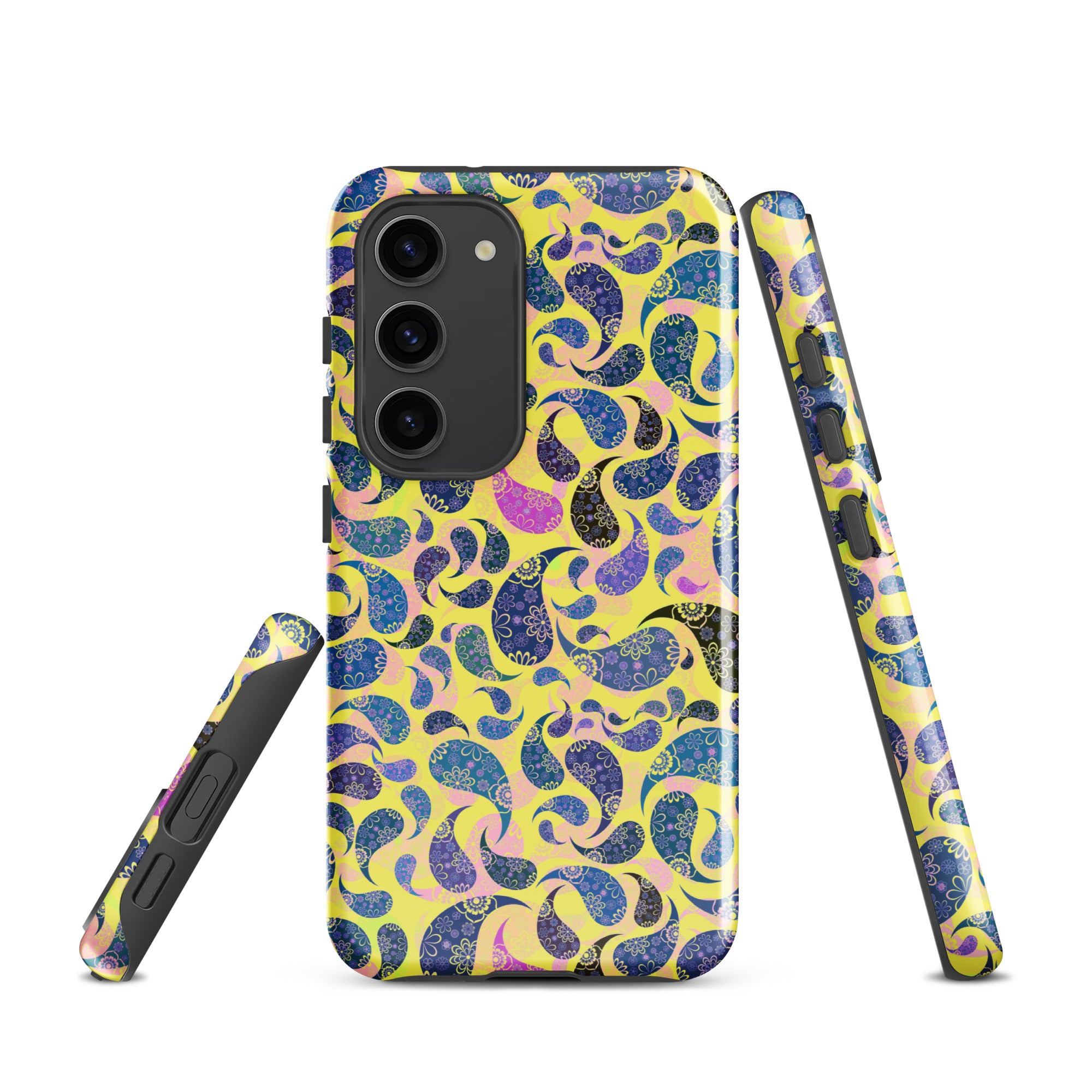 Tough case for Samsung®- Paisley Dark Yellow