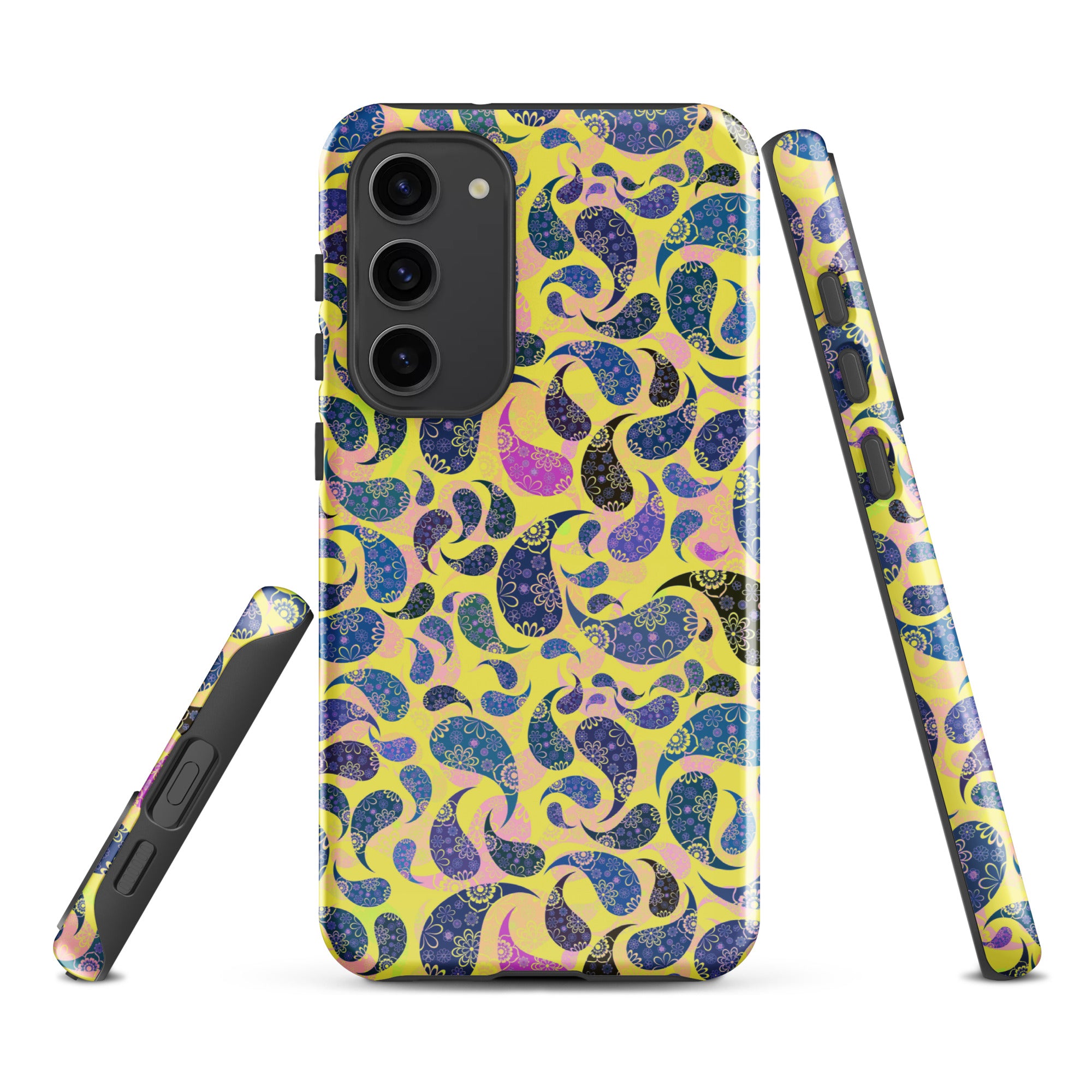 Tough case for Samsung®- Paisley Dark Yellow