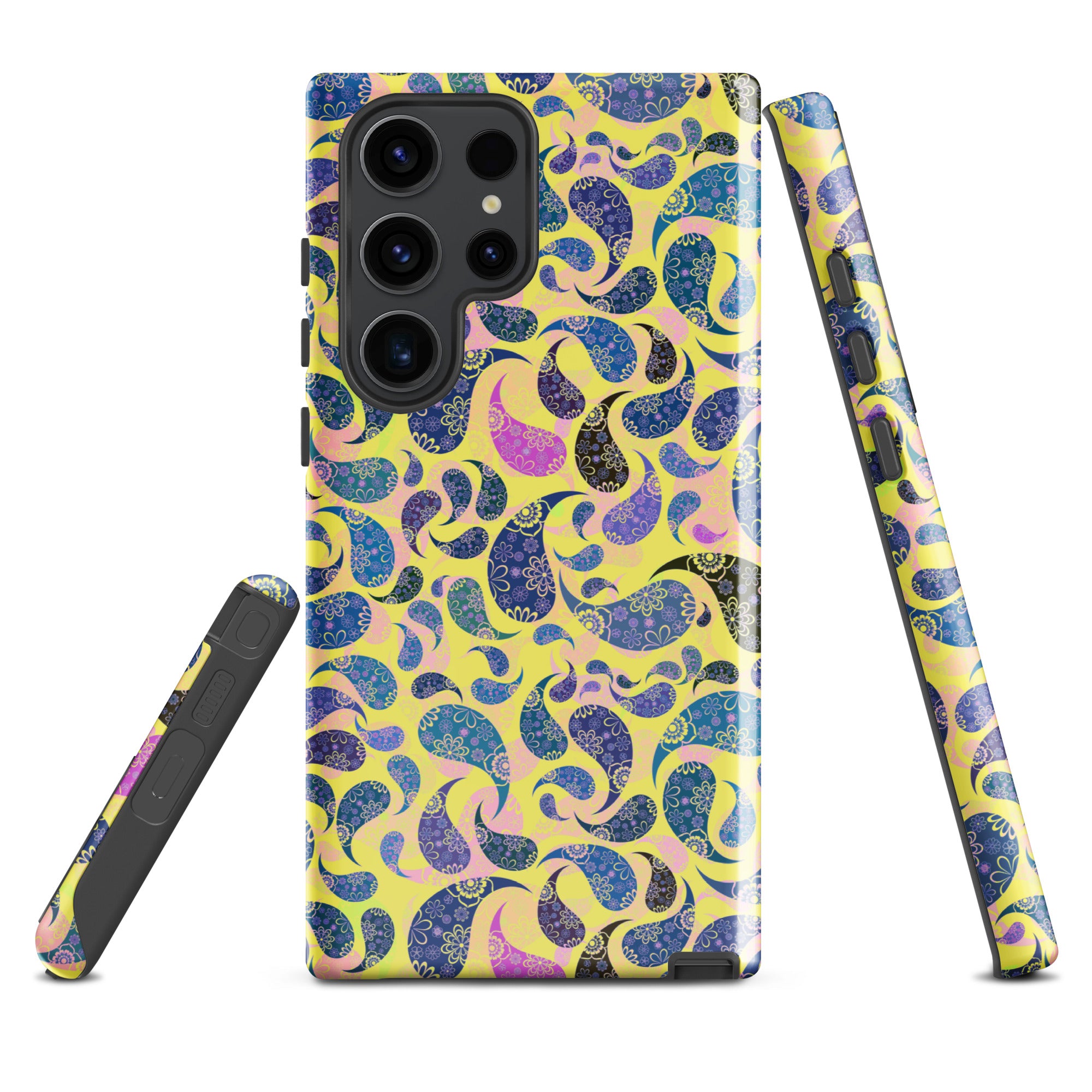 Tough case for Samsung®- Paisley Dark Yellow