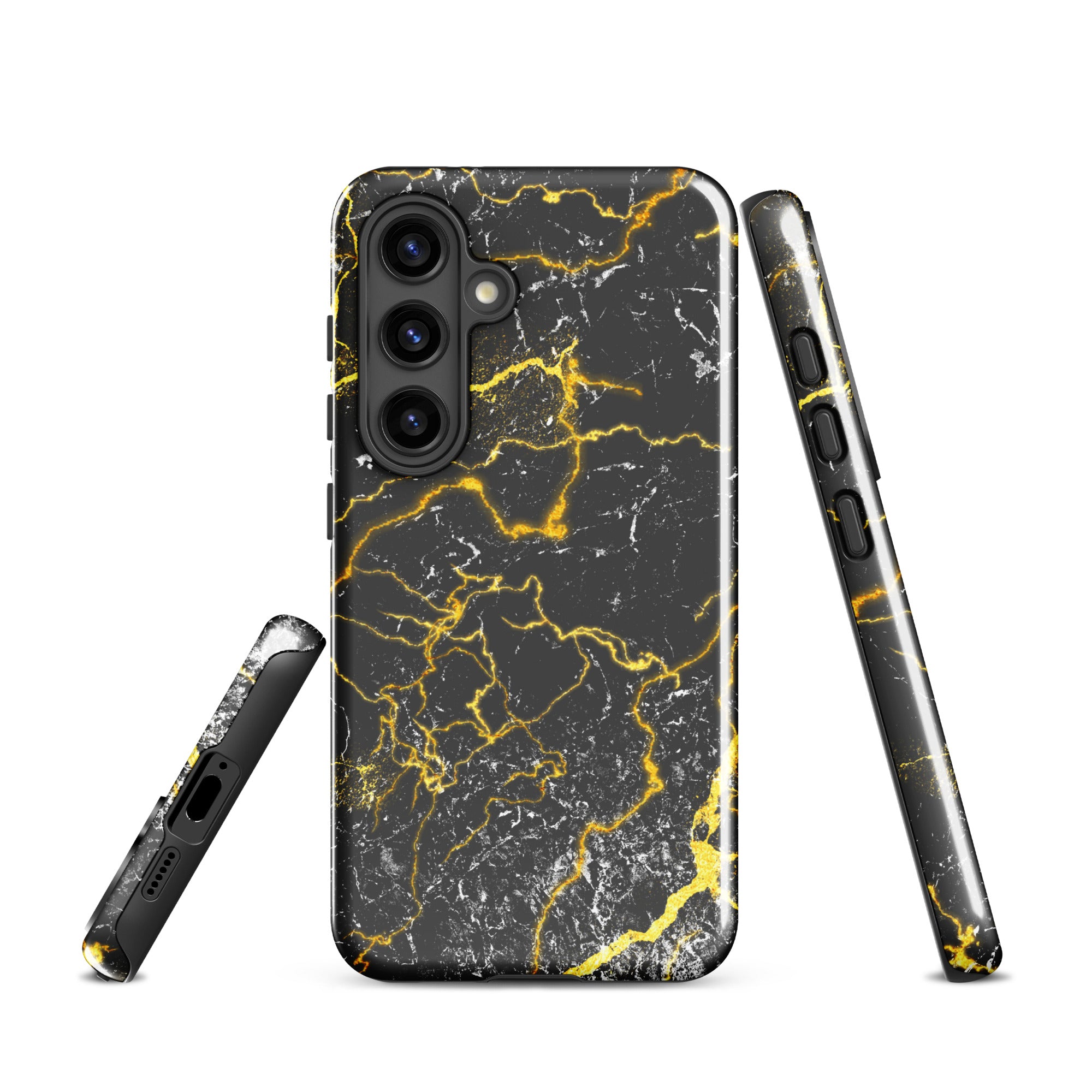 Tough case for Samsung®- Marble Black and Gold