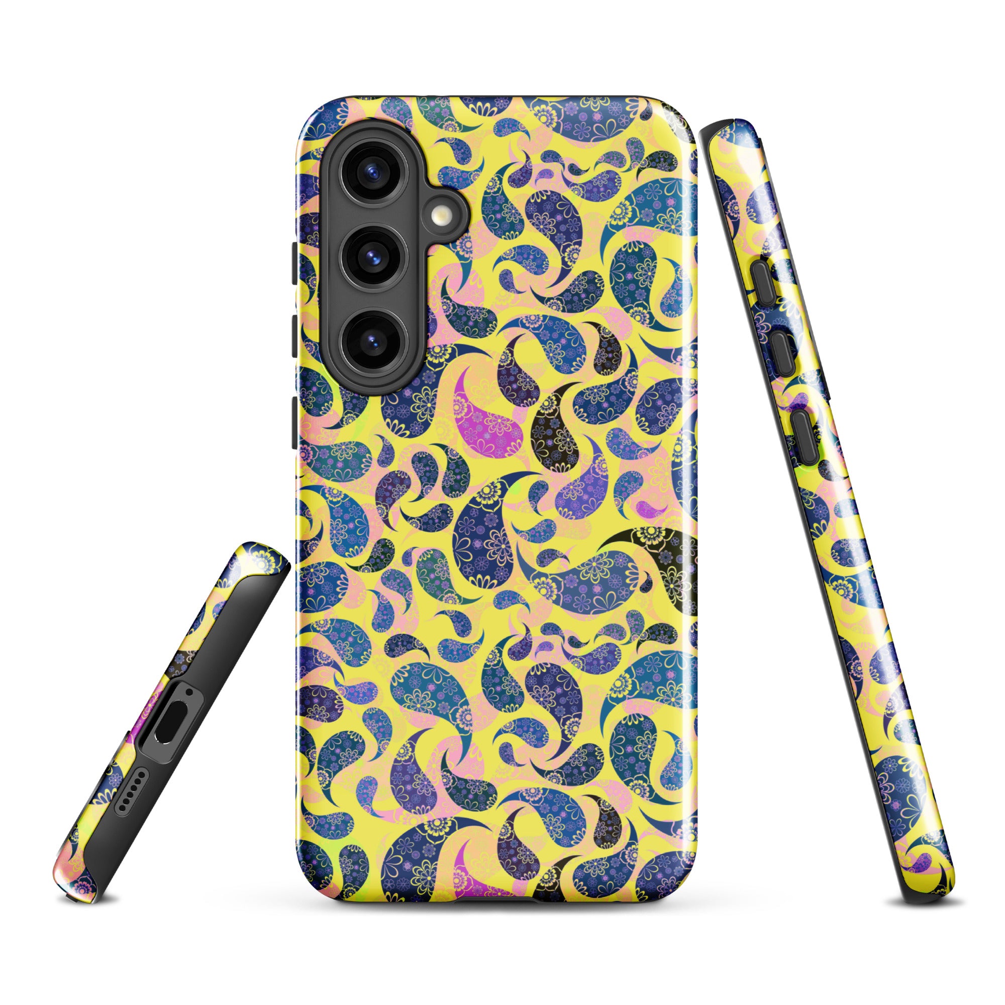 Tough case for Samsung®- Paisley Dark Yellow