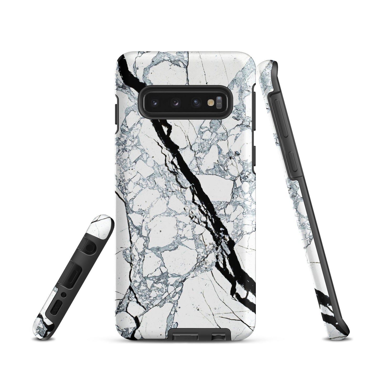 Tough case for Samsung®- Marble Black and White