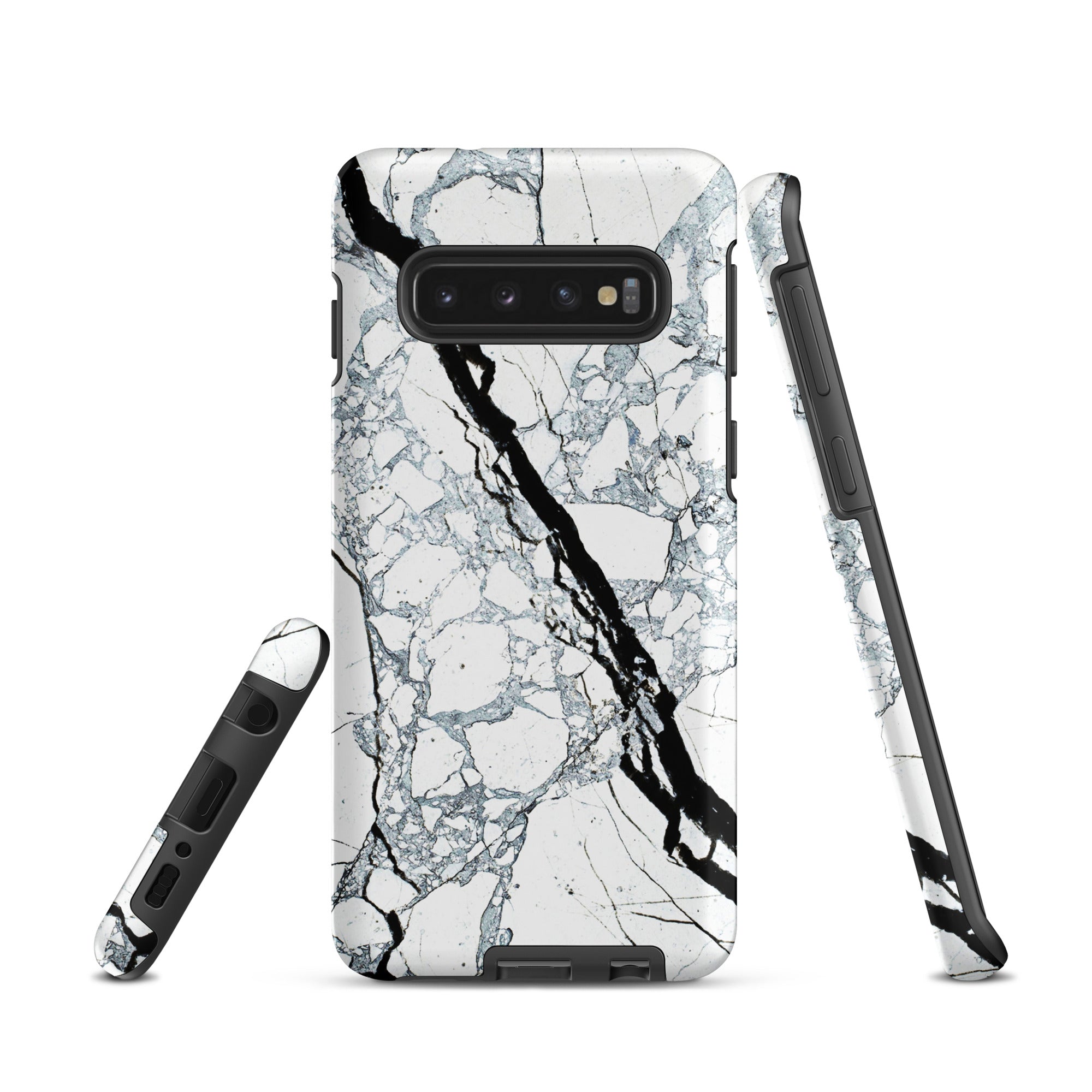 Tough case for Samsung®- Marble Black and White