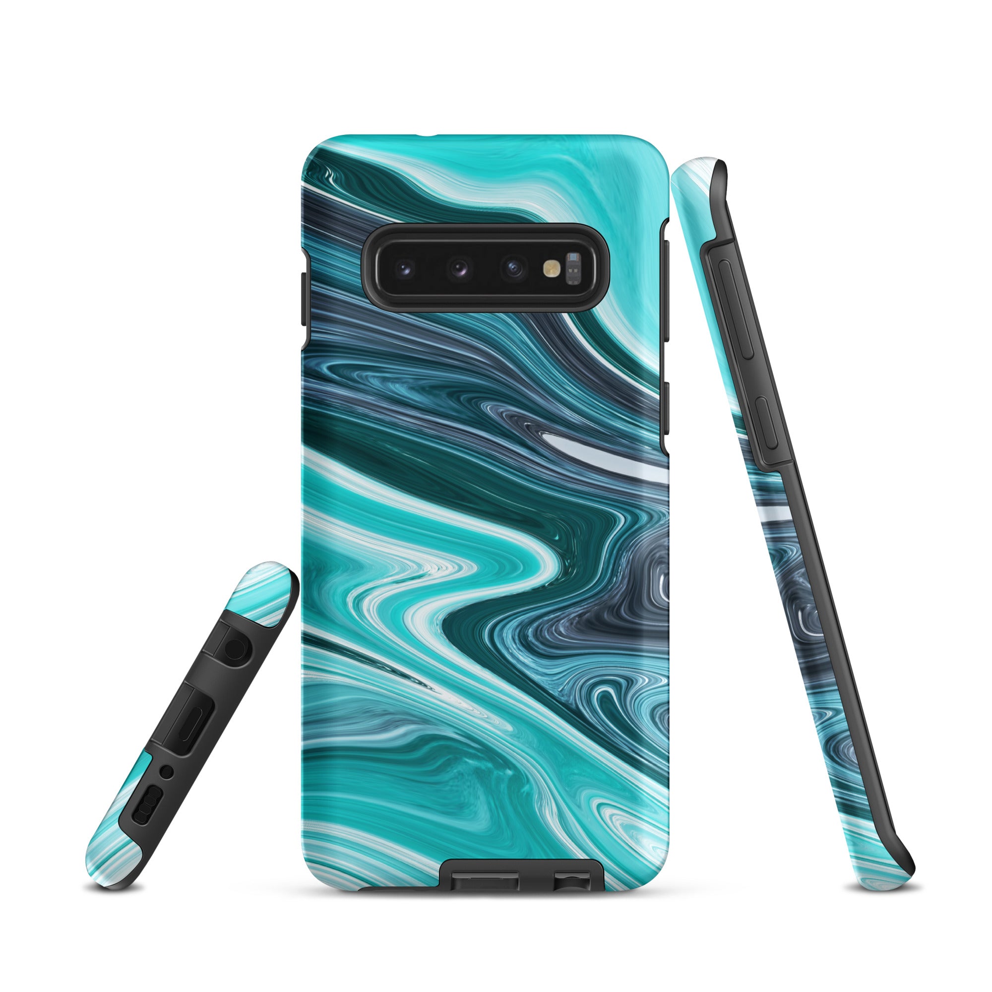 Tough case for Samsung®- Marble Cyan