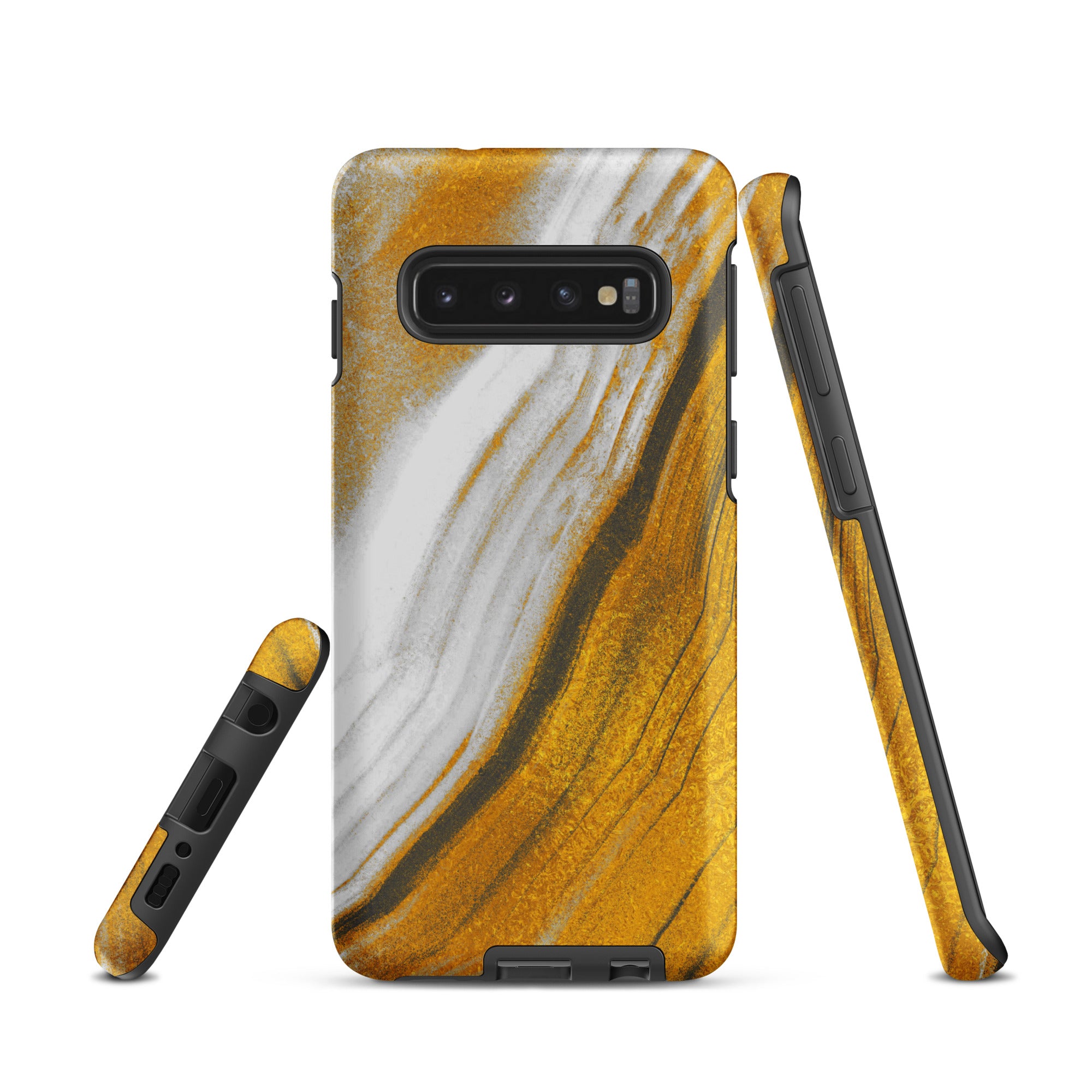 Tough case for Samsung®- Marble Brown and White